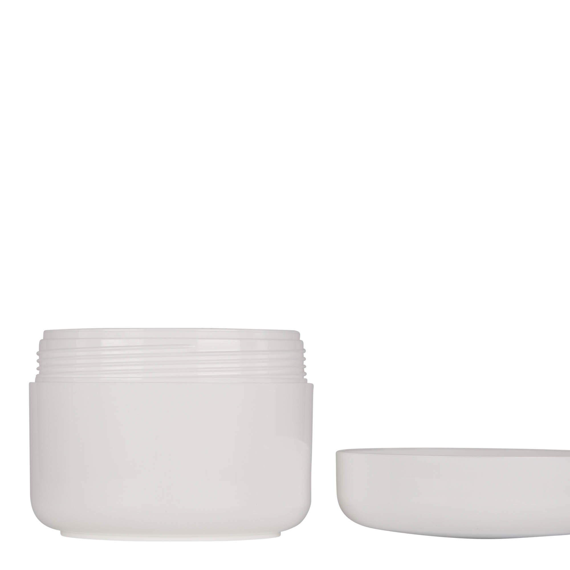 200 ml plastic jar 'Bianca', PP, white, opening: screw cap