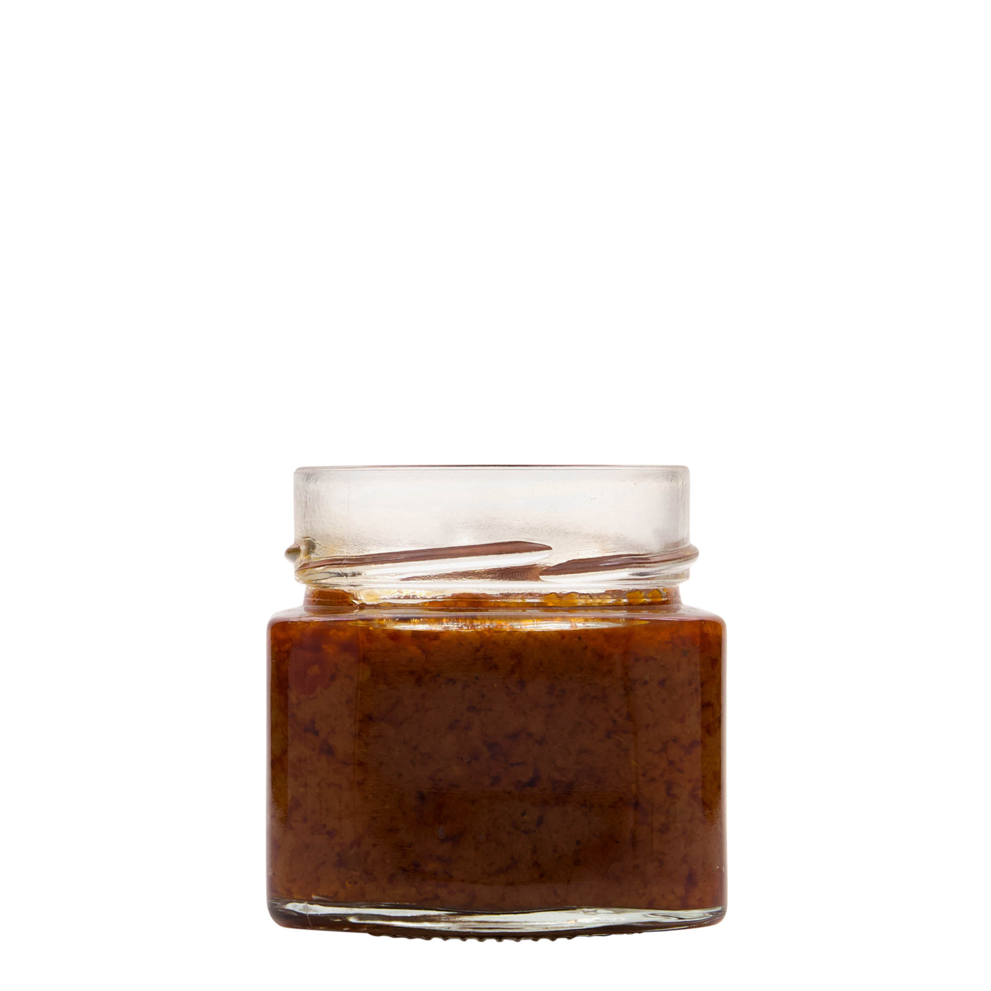 212 ml square glass 'Kimba', opening: Extra-Deep-Twist-Off (EDTO 70) 212 ml square glass 'Kimba', opening: Extra-Deep-Twist-Off (EDTO 70)