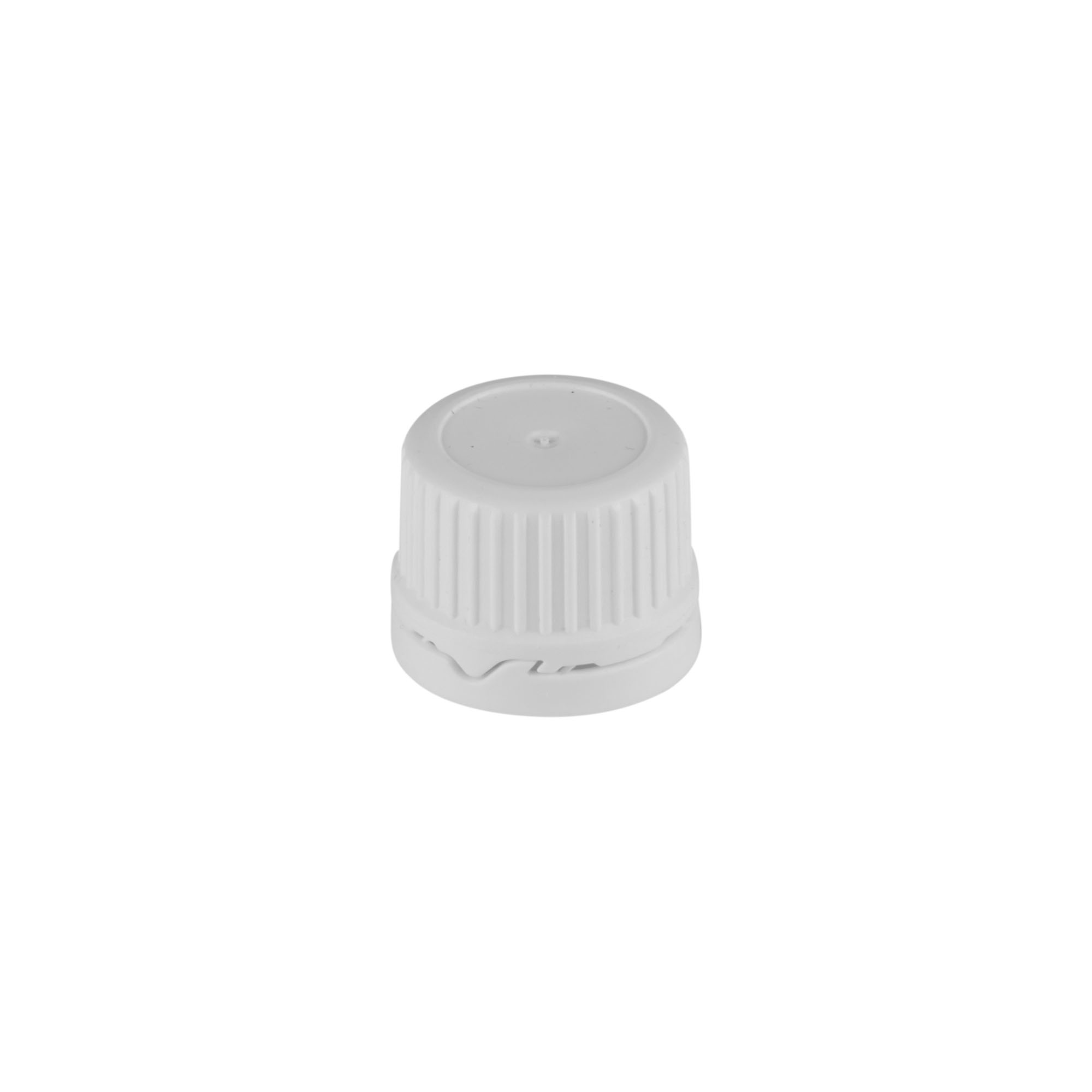 Screw cap with pouring ring, PE plastic, white, for opening: DIN 22