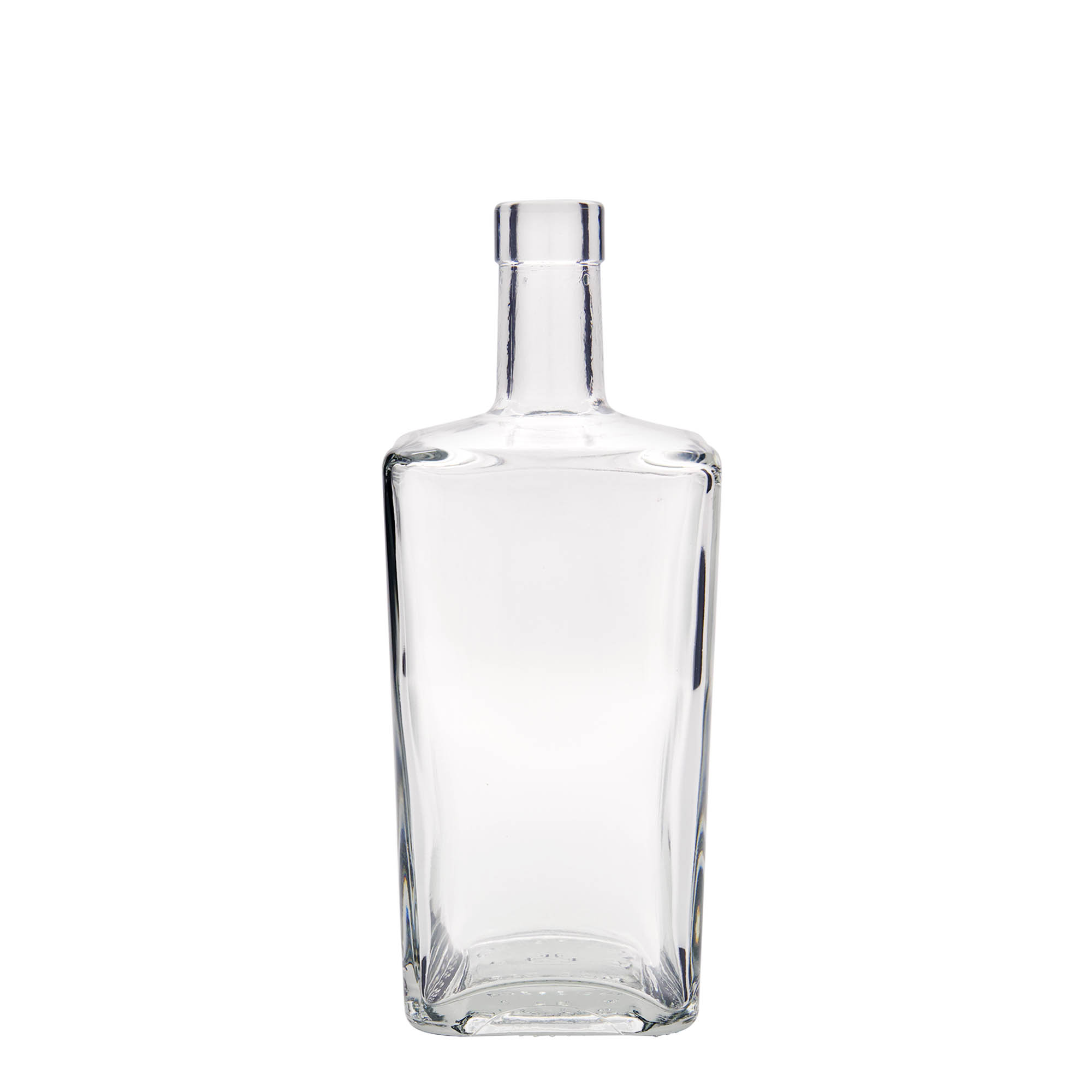 700 ml glass bottle 'Noel', square, opening: cork