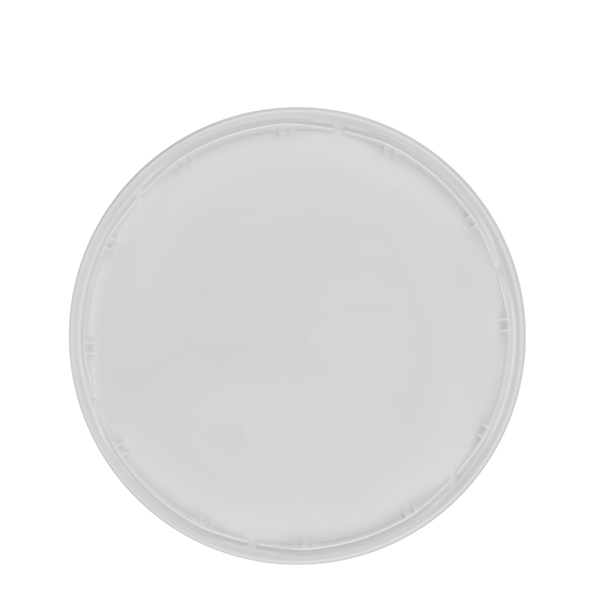 Lid for 20 l bucket, white PP plastic