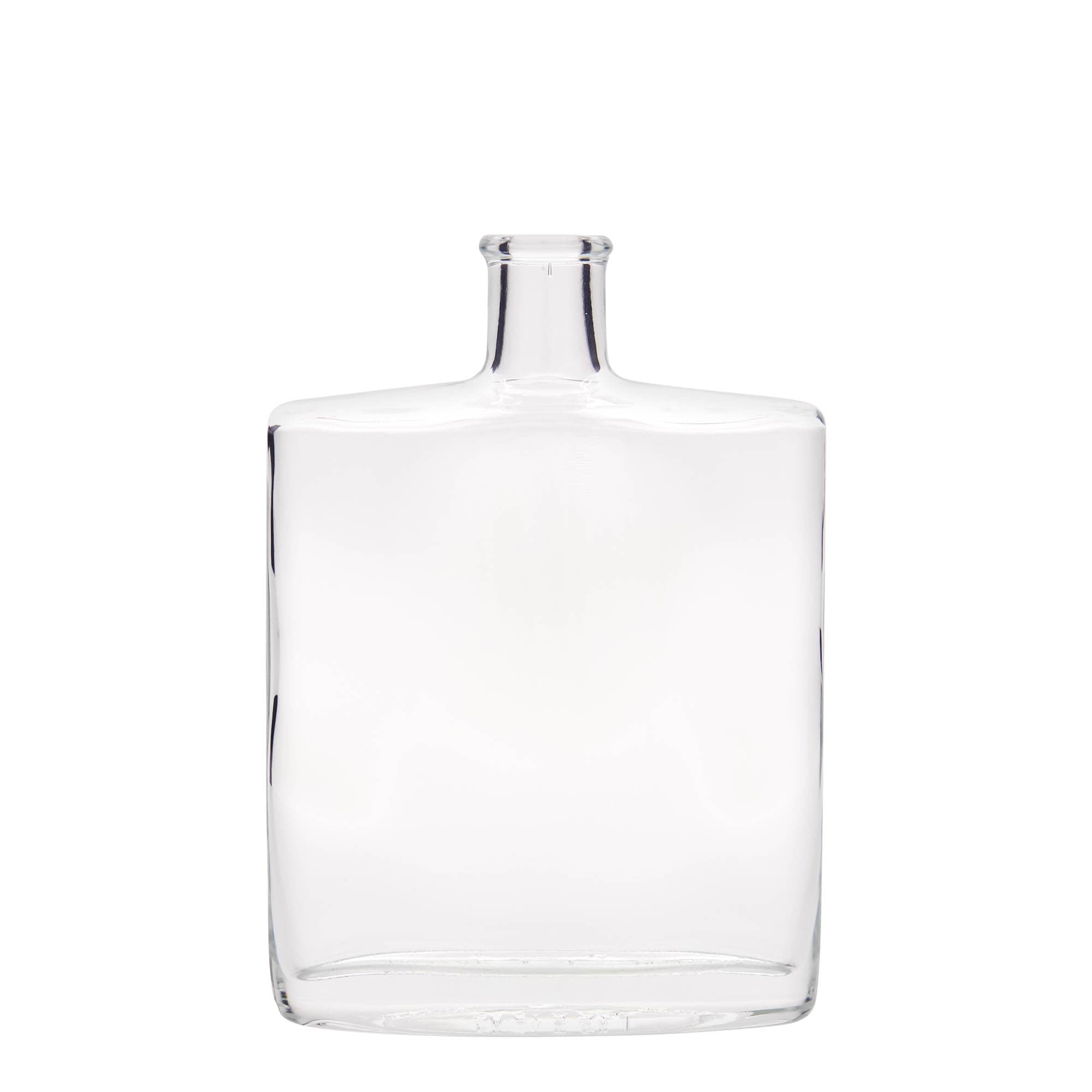 500 ml glass bottle ‘Zorbas’, oval, opening: cork