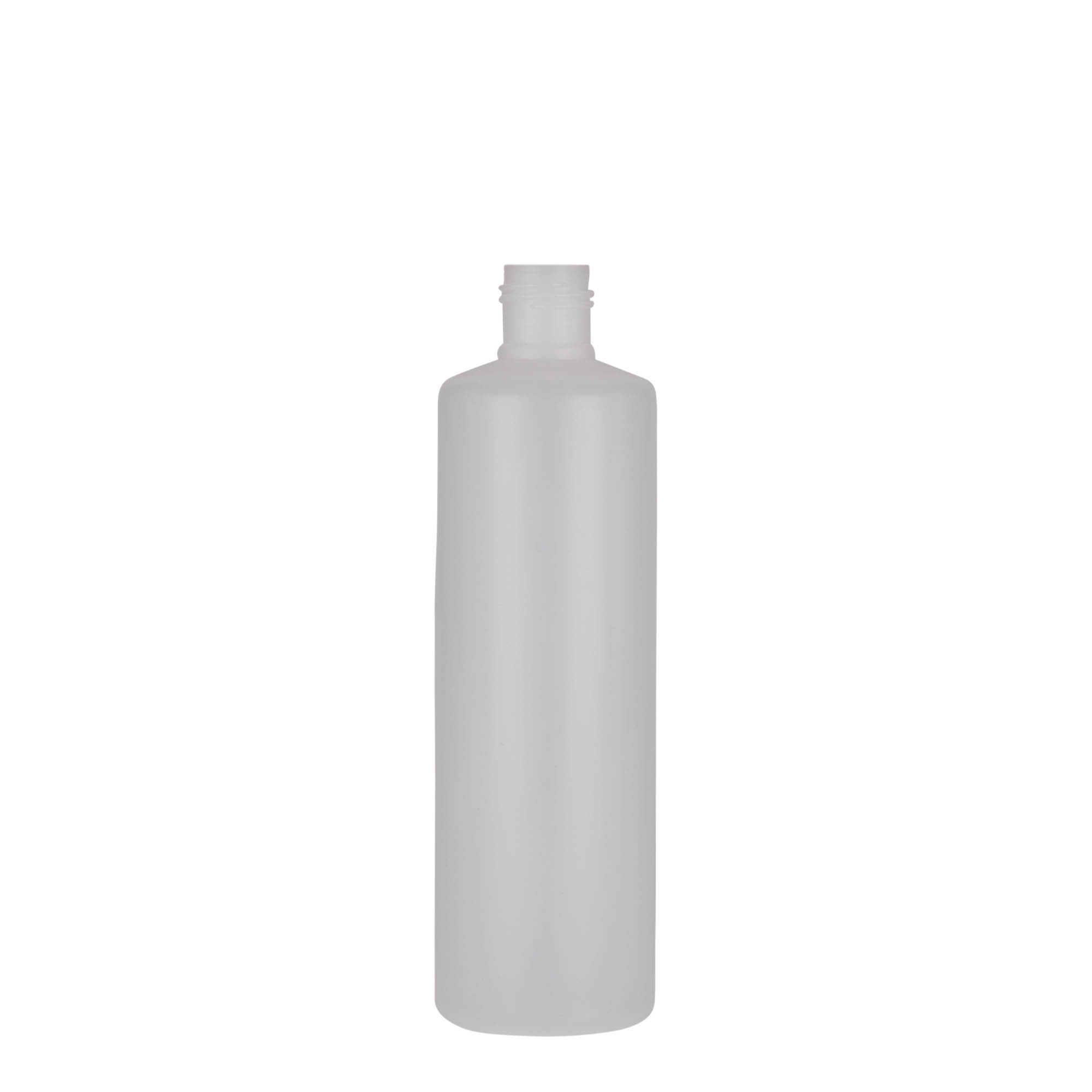 250 ml round bottle, PE plastic, natural, opening: screw cap