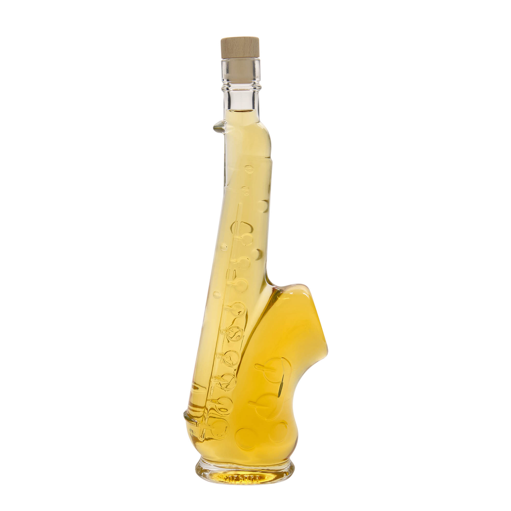 500 ml glass bottle 'Saxophone', opening: cork