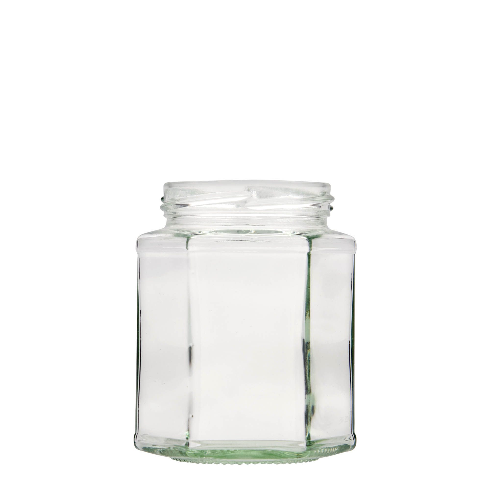 324 ml hexagonal jar, closure: twist off (TO 66) 324 ml hexagonal jar, closure: twist off (TO 66)