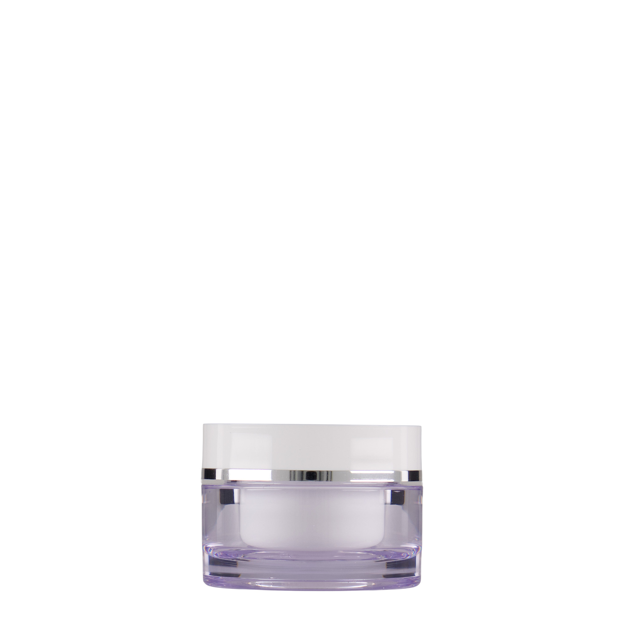 10 ml cosmetic jar, SAN plastic, white, closure: screw cap