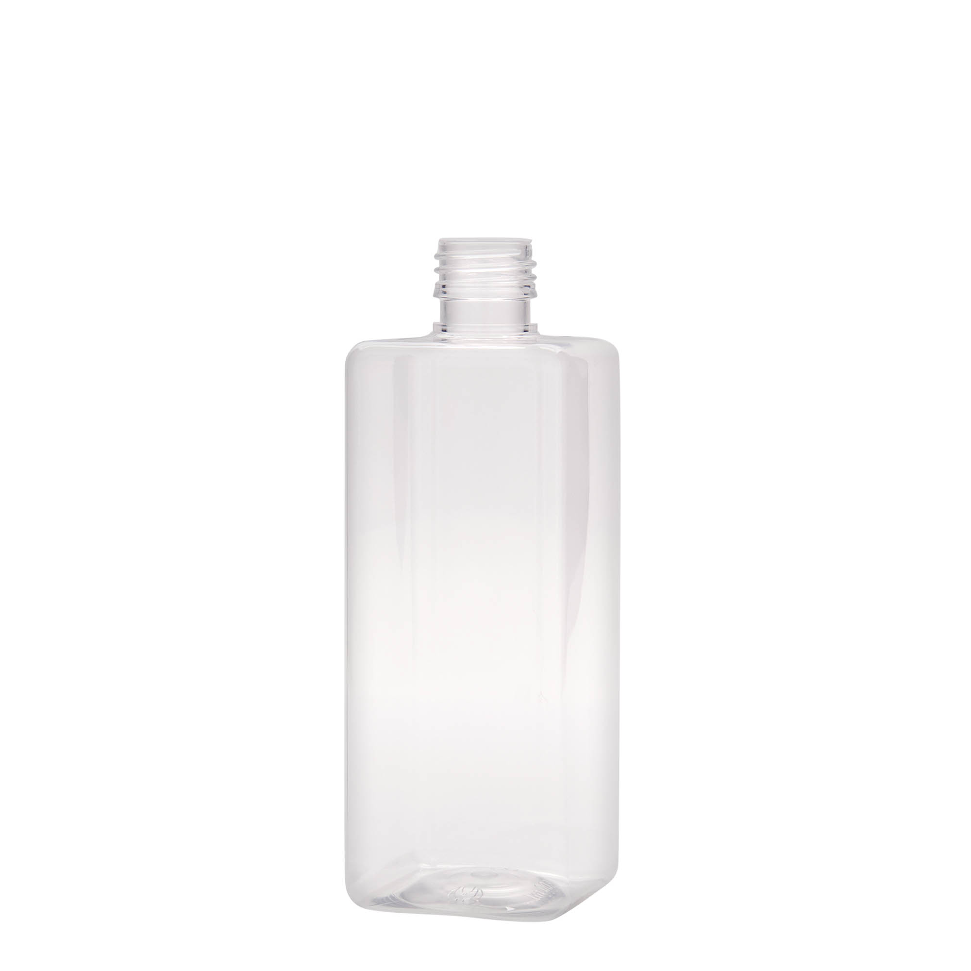 500 ml PET bottle 'Karl', square, plastic, opening: PP 28