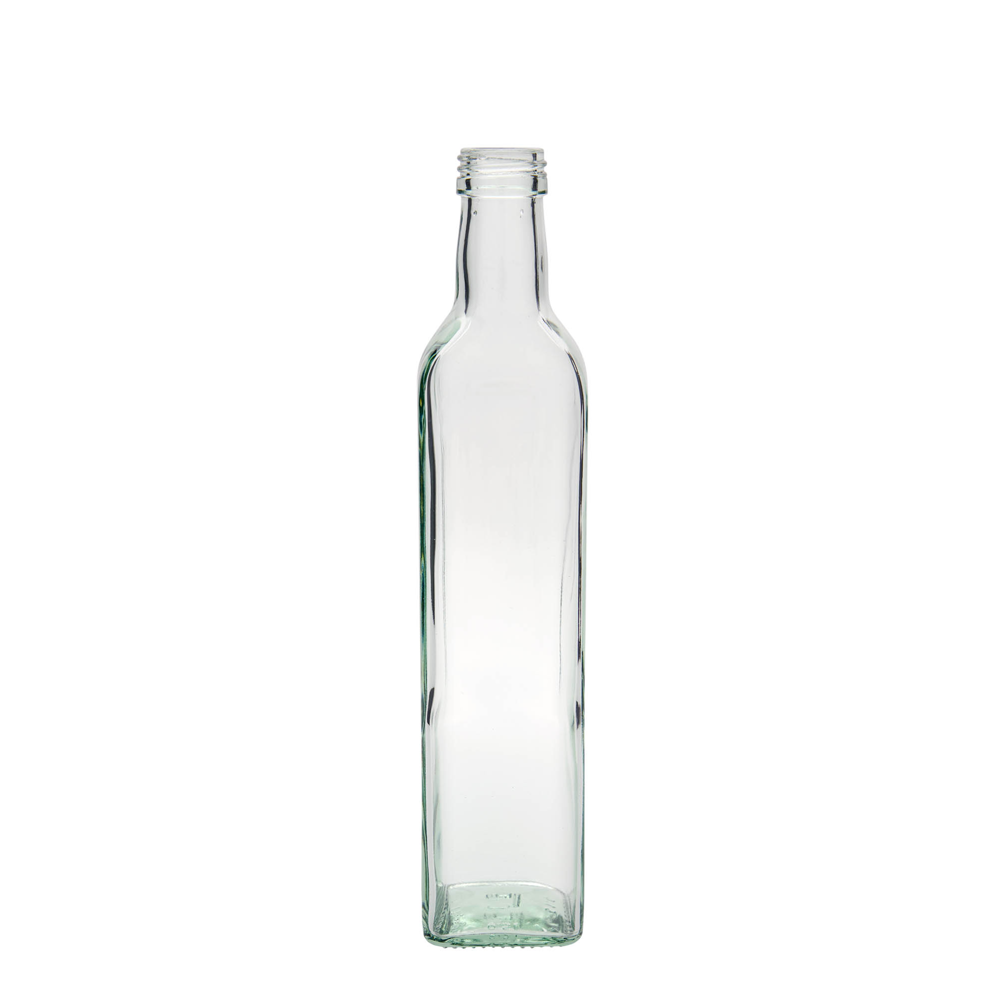 500 ml glass bottle 'Marasca', square, opening: PP 31.5
