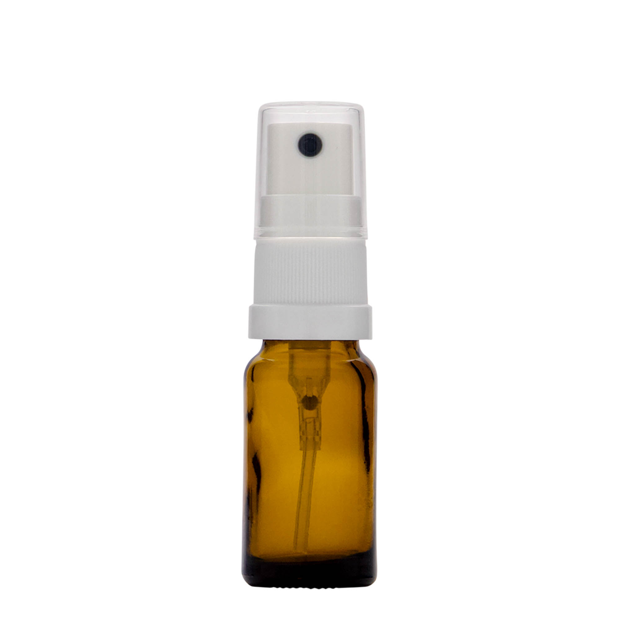 10 ml spray bottle medicine, glass, brown, opening: DIN 18