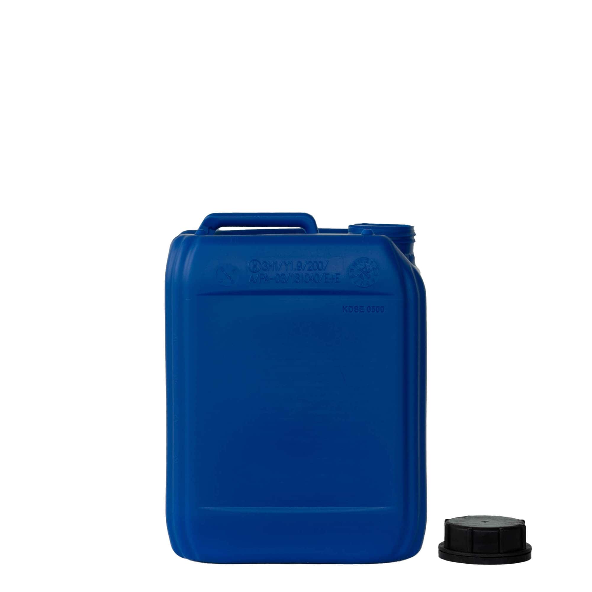 5 l canister, rectangular, HDPE plastic, blue, opening: ND 55