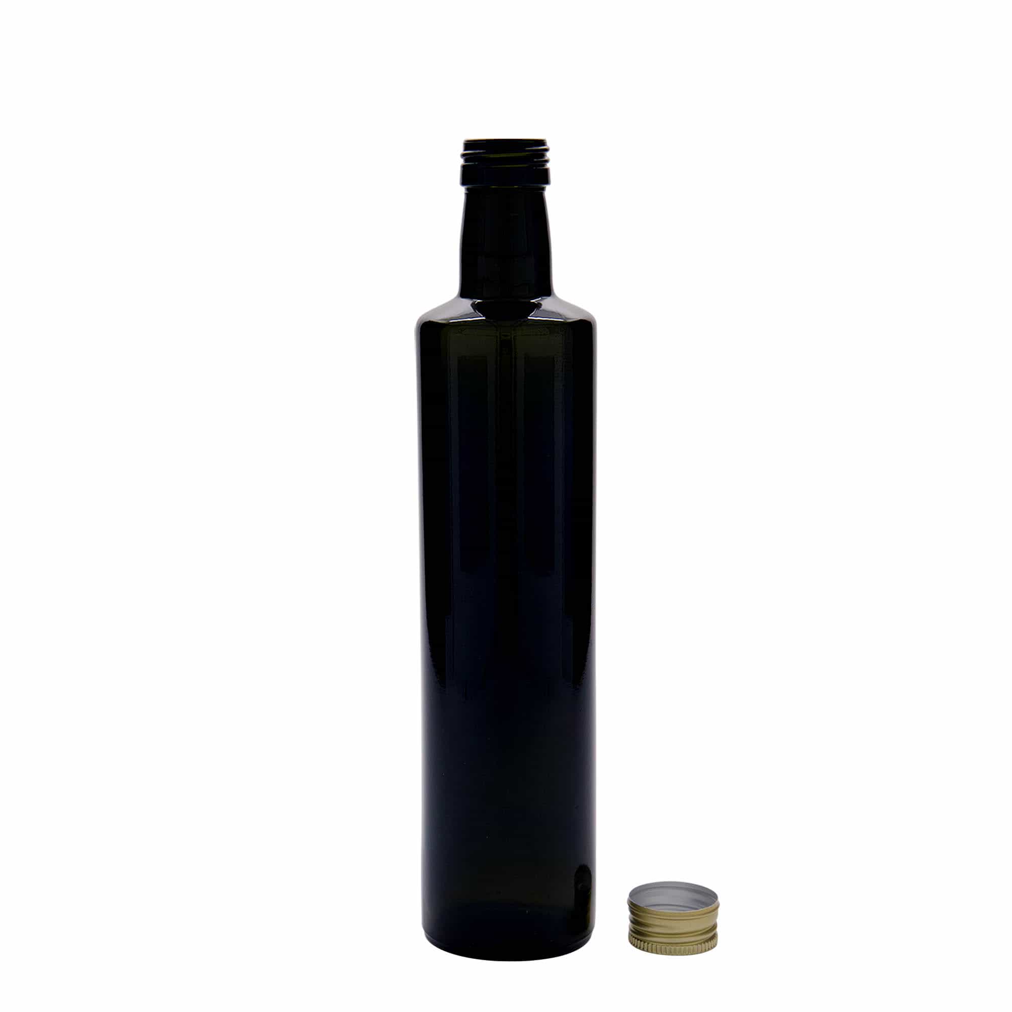 500 ml glass bottle ‘Dorica’, antique green, opening: PP 31.5