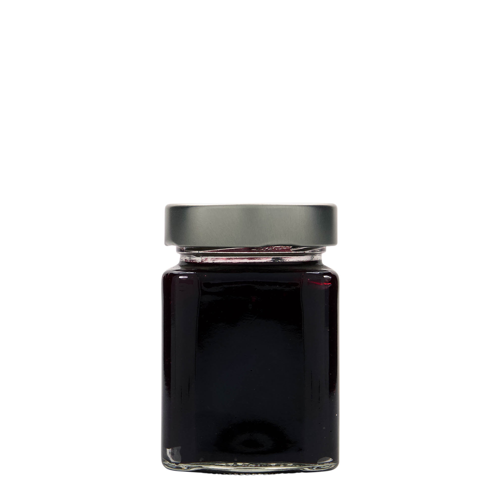 212 ml square jar 'Funny', opening: Deep-Twist-Off (DTO 58) 212 ml square jar 'Funny', opening: Deep-Twist-Off (DTO 58)