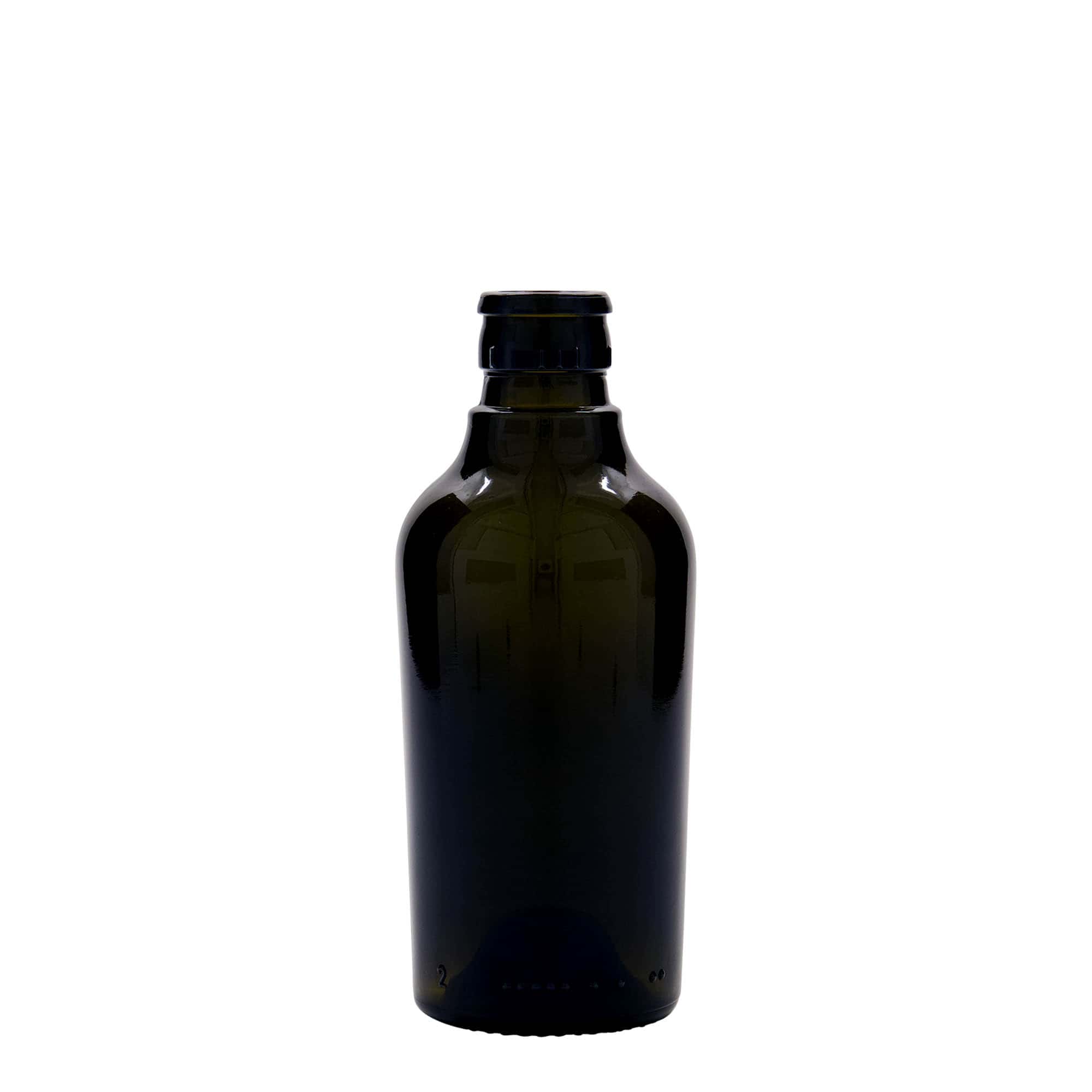 250 ml Vinegar/Oil Bottle ‘Oleum’, Glass, Antique Green, Opening: DOP