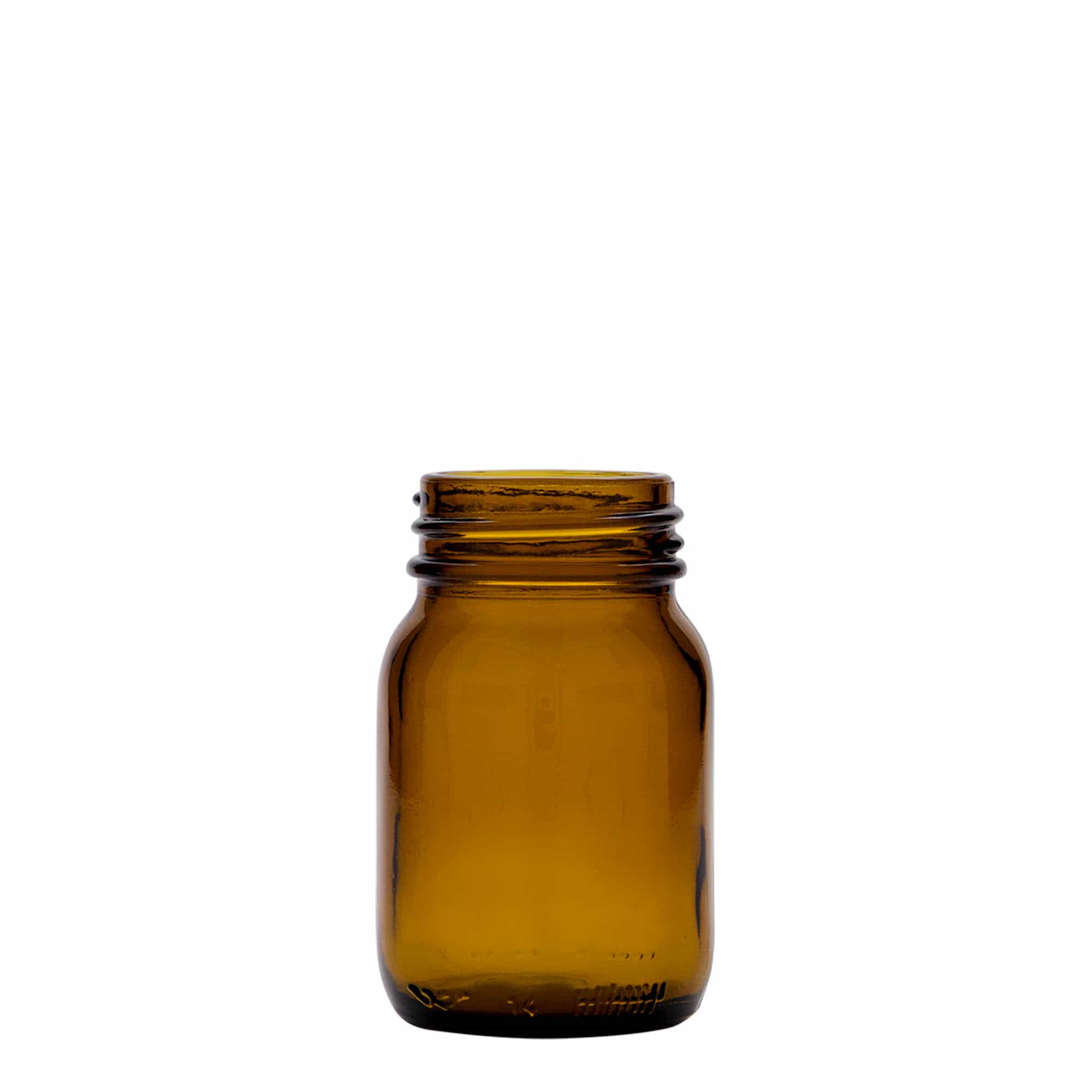 75 ml wide-neck glass, brown, opening: DIN 40