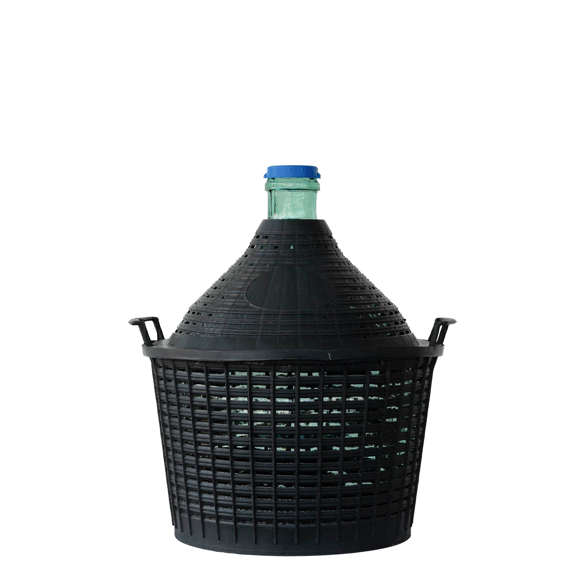 15 l balloon bottle with narrow neck, glass, opening: slip-on lid