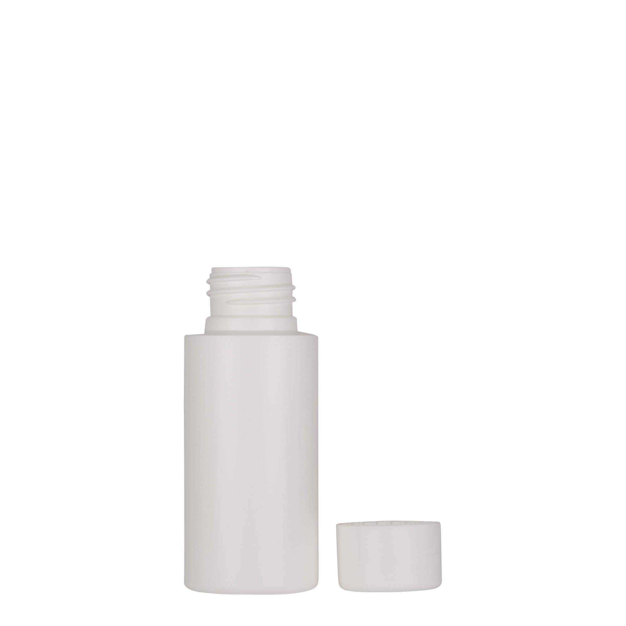 50 ml plastic bottle 'Pipe', green HDPE, white, opening: 24/410 50 ml plastic bottle 'Pipe', green HDPE, white, opening: 24/410