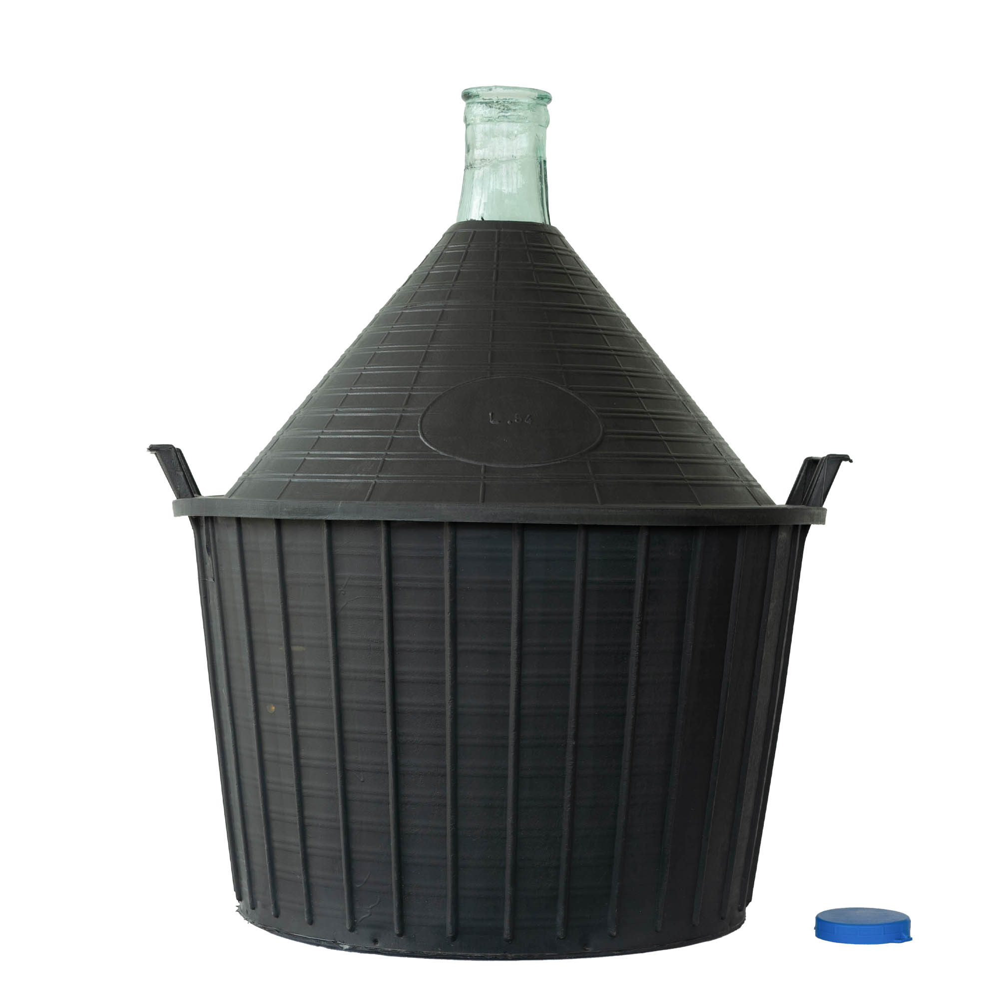 54 l narrow neck carboy, glass, closure: slip lid