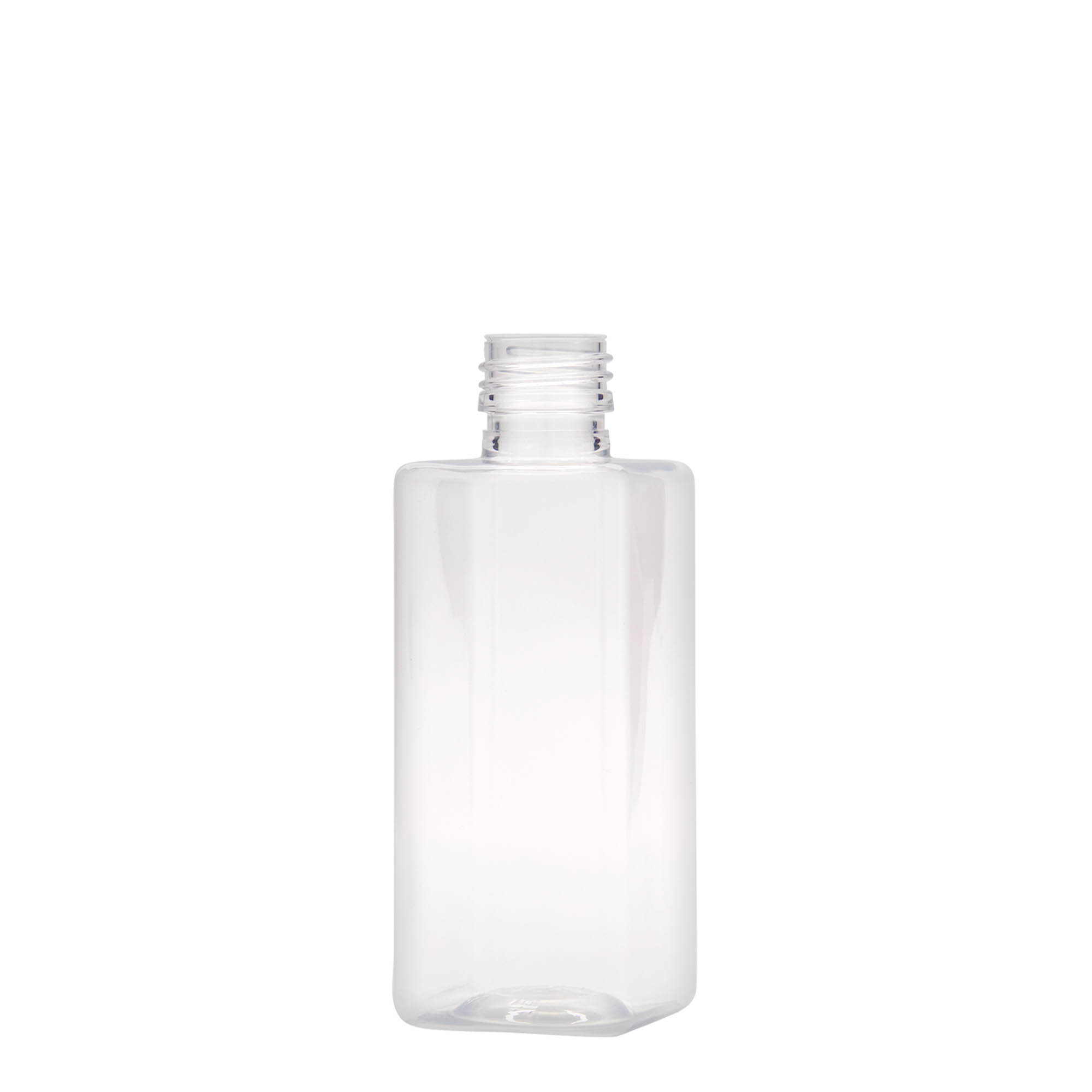 250 ml PET bottle 'Karl', square, plastic, opening: PP 28
