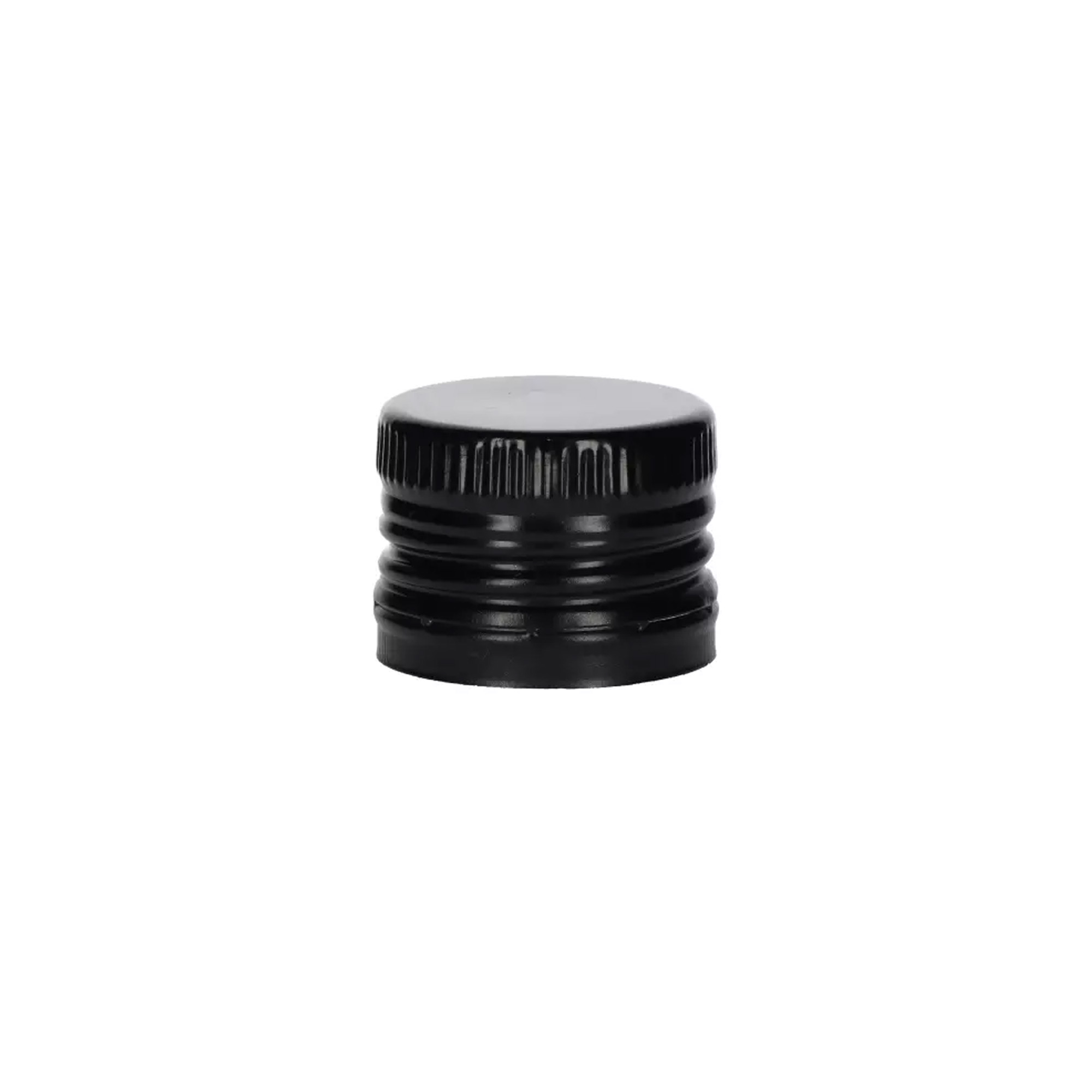 Screw cap with pourer insert, metal-plastic, black, for neck: PP 31.5