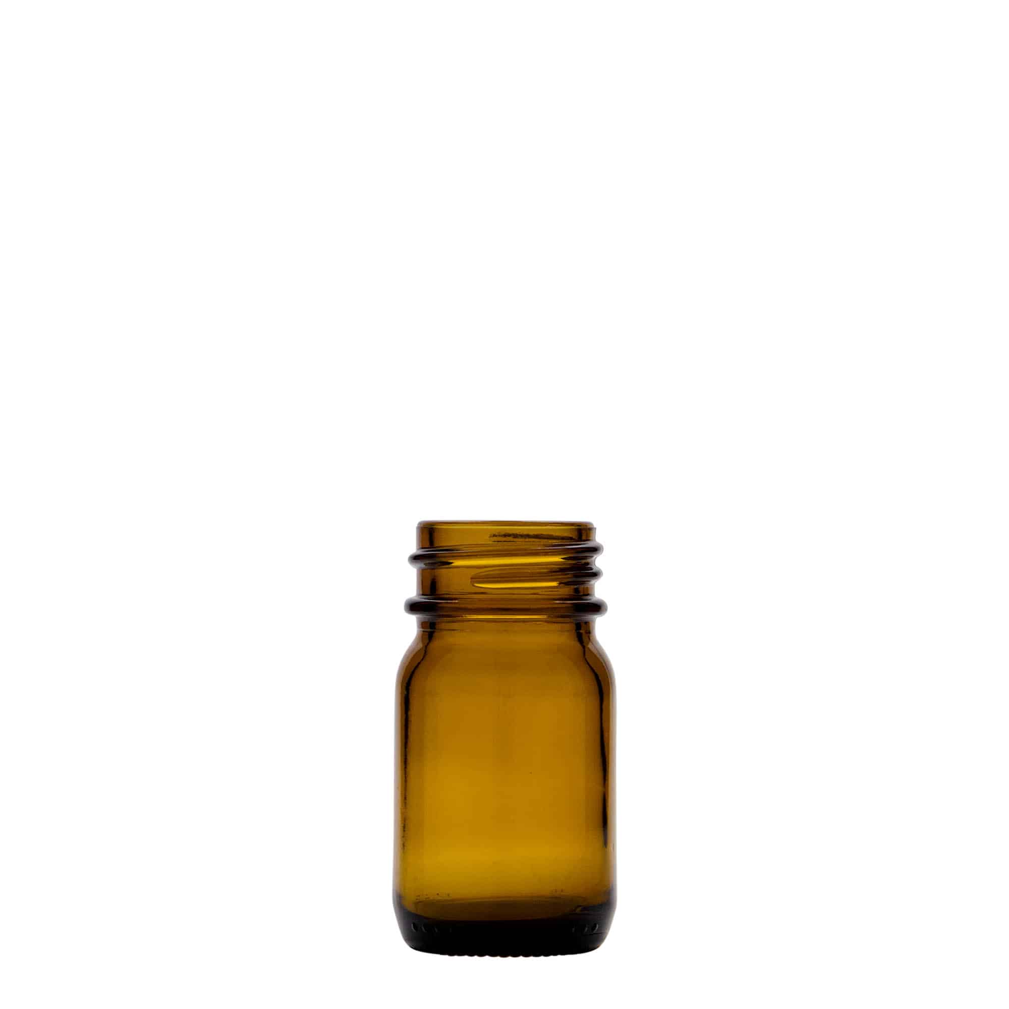 30 ml wide-neck glass, brown, opening: DIN 32