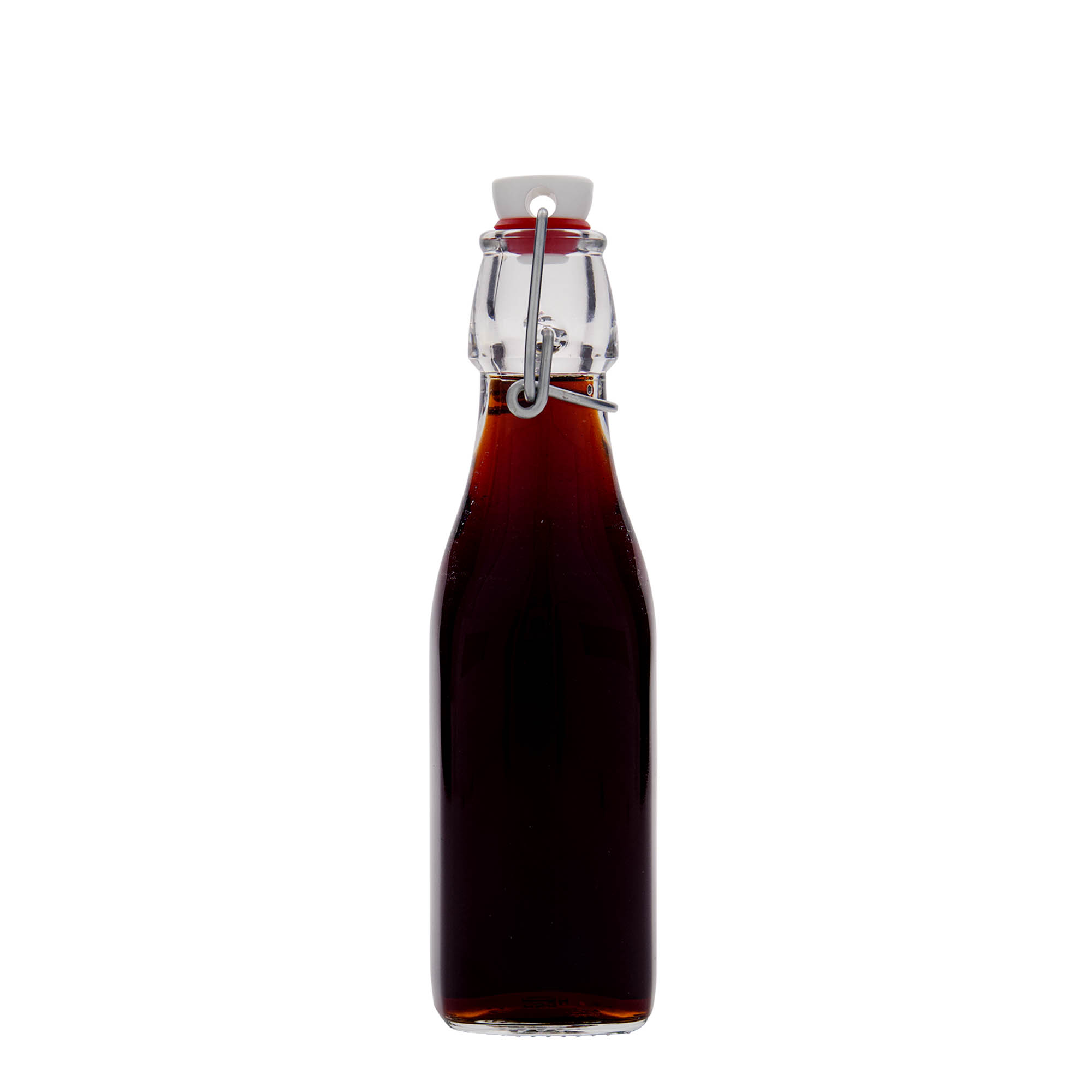 250 ml glass bottle 'Swing', square, closure: swing top