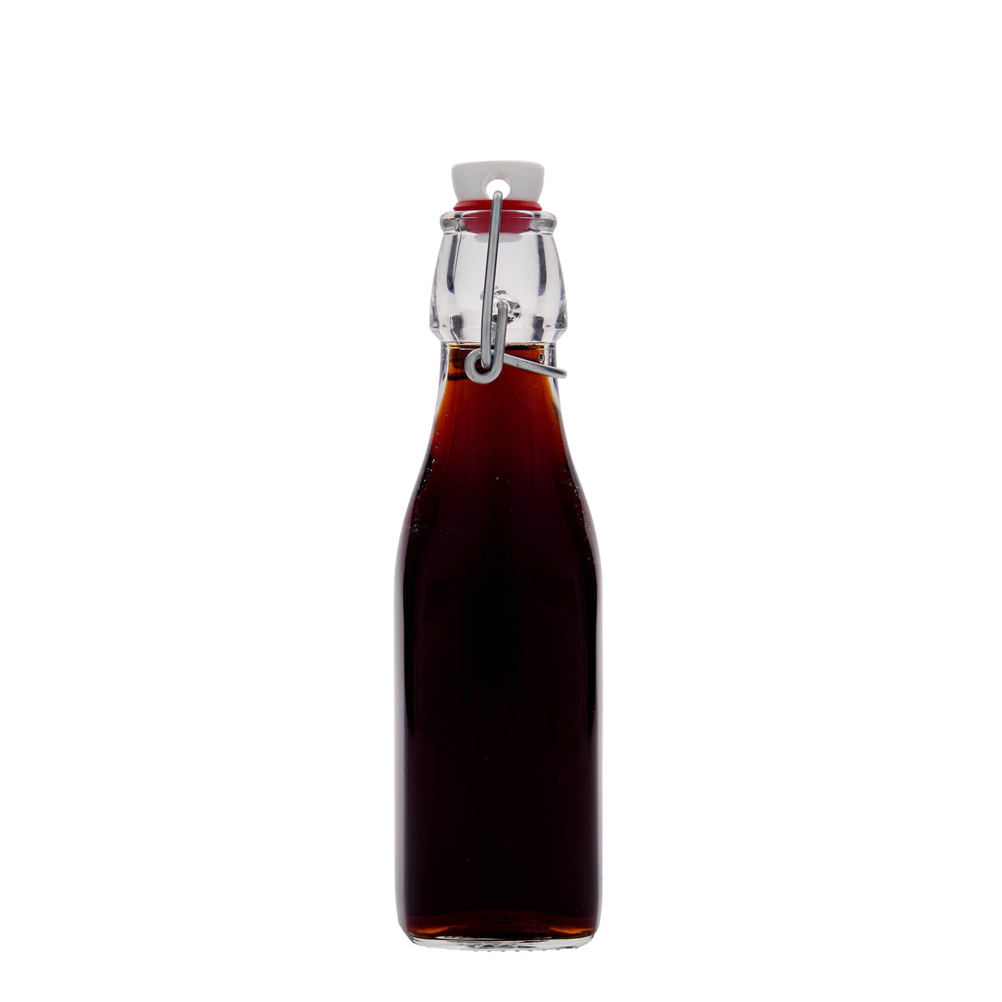 250 ml glass bottle ‘Swing, square, opening: swing top closure’