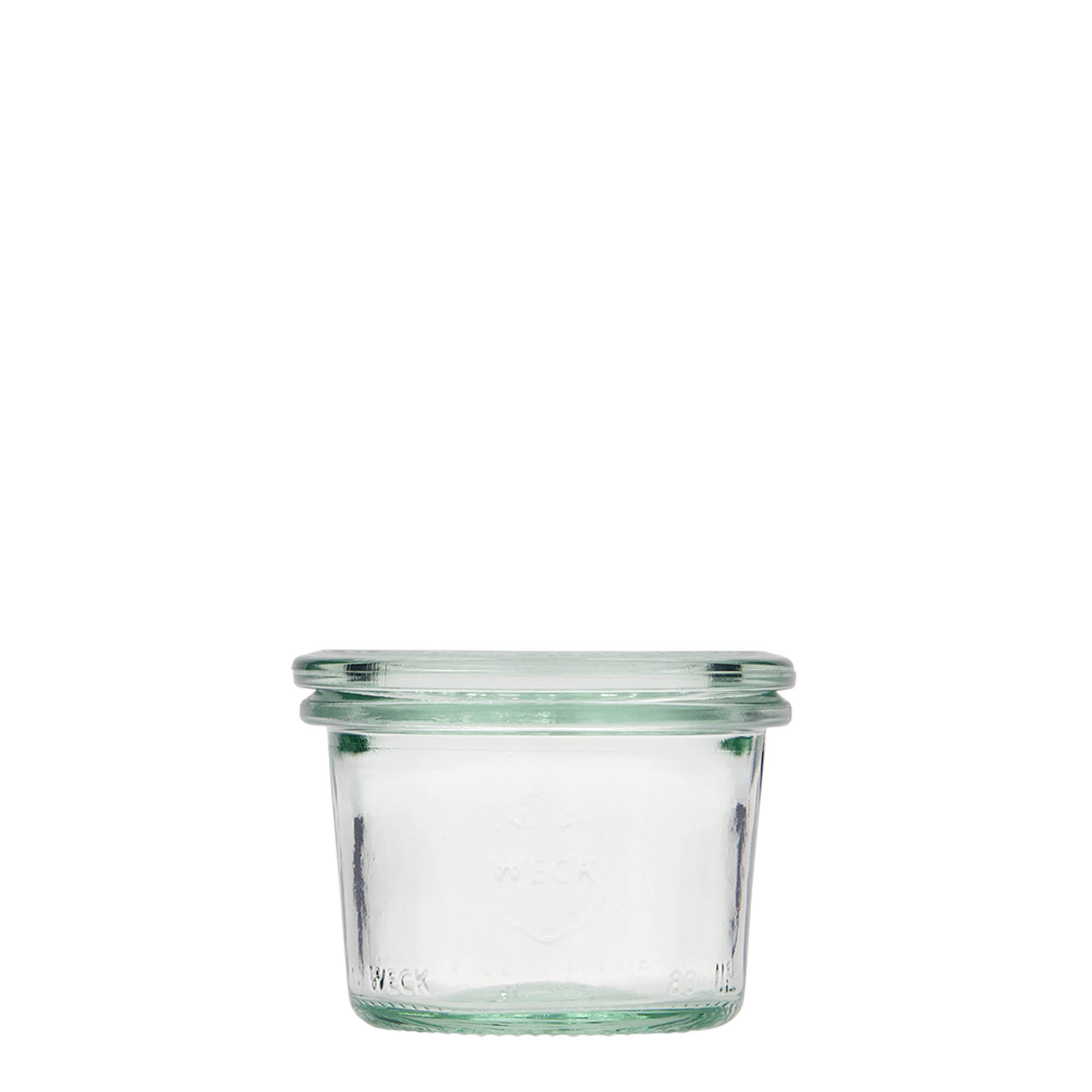 80 ml WECK inverted glass, opening: round rim