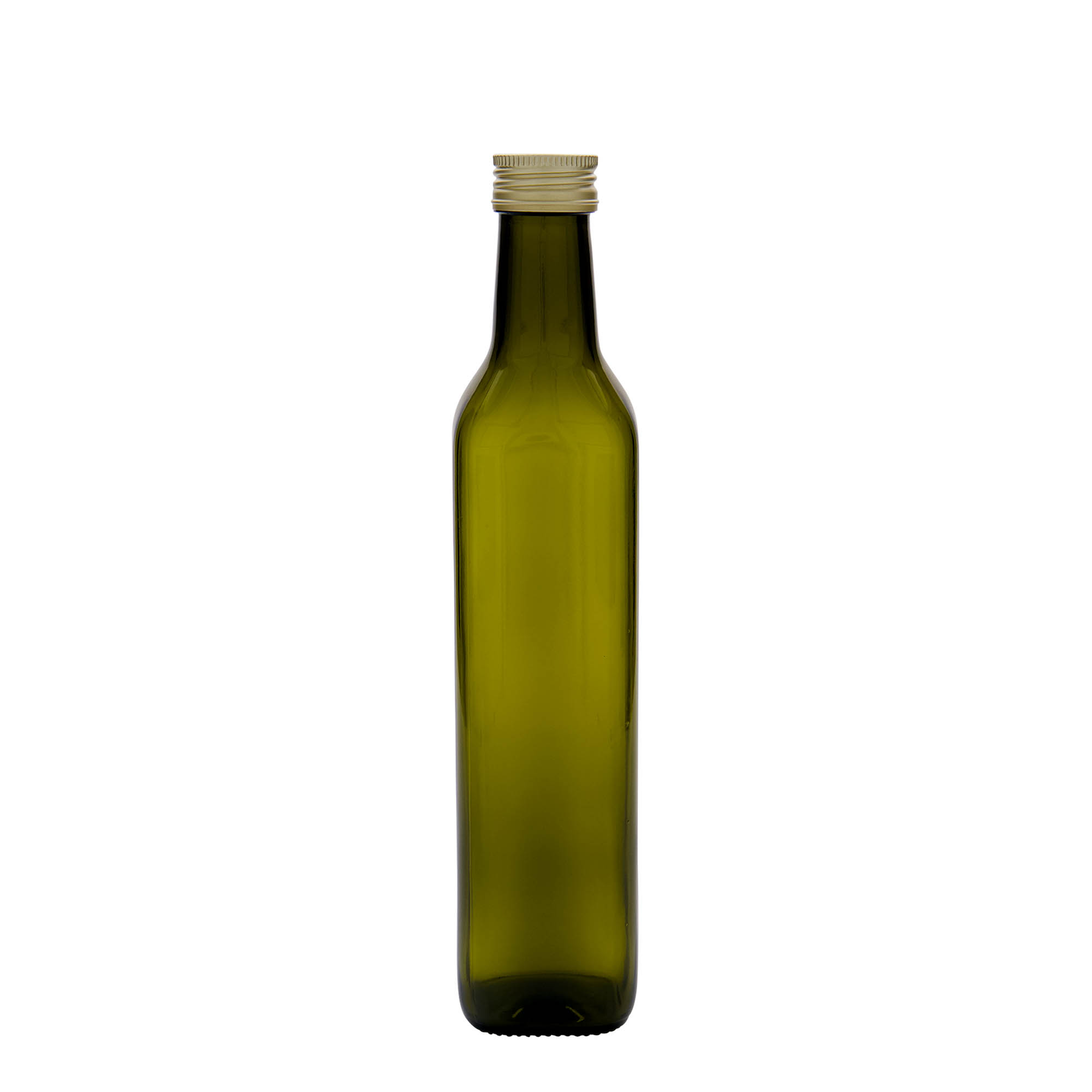 500 ml glass bottle 'Marasca', square, antique green, opening: PP 31.5 500 ml glass bottle 'Marasca', square, antique green, opening: PP 31.5