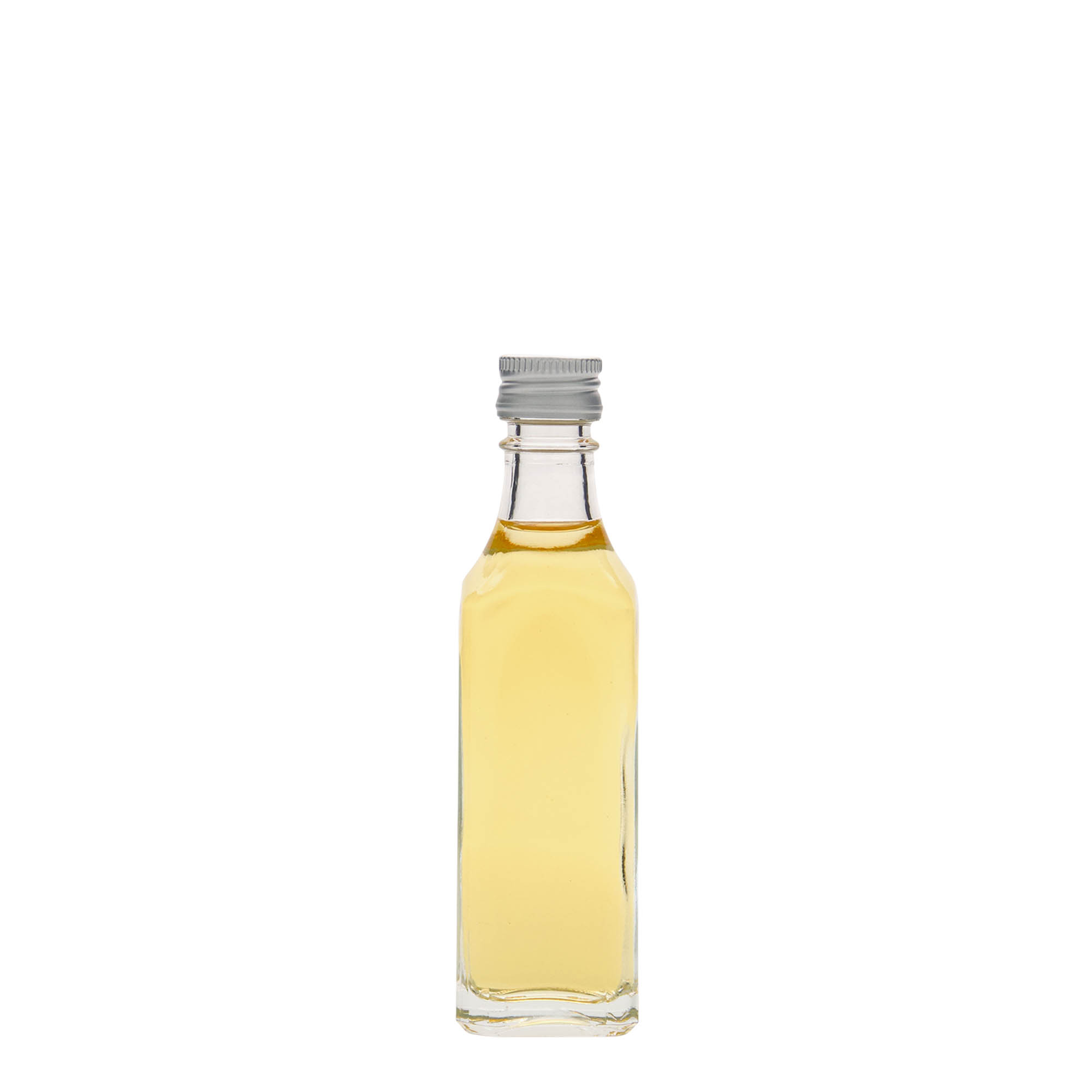50 ml glass bottle 'Siena', square, closure: PP 18
