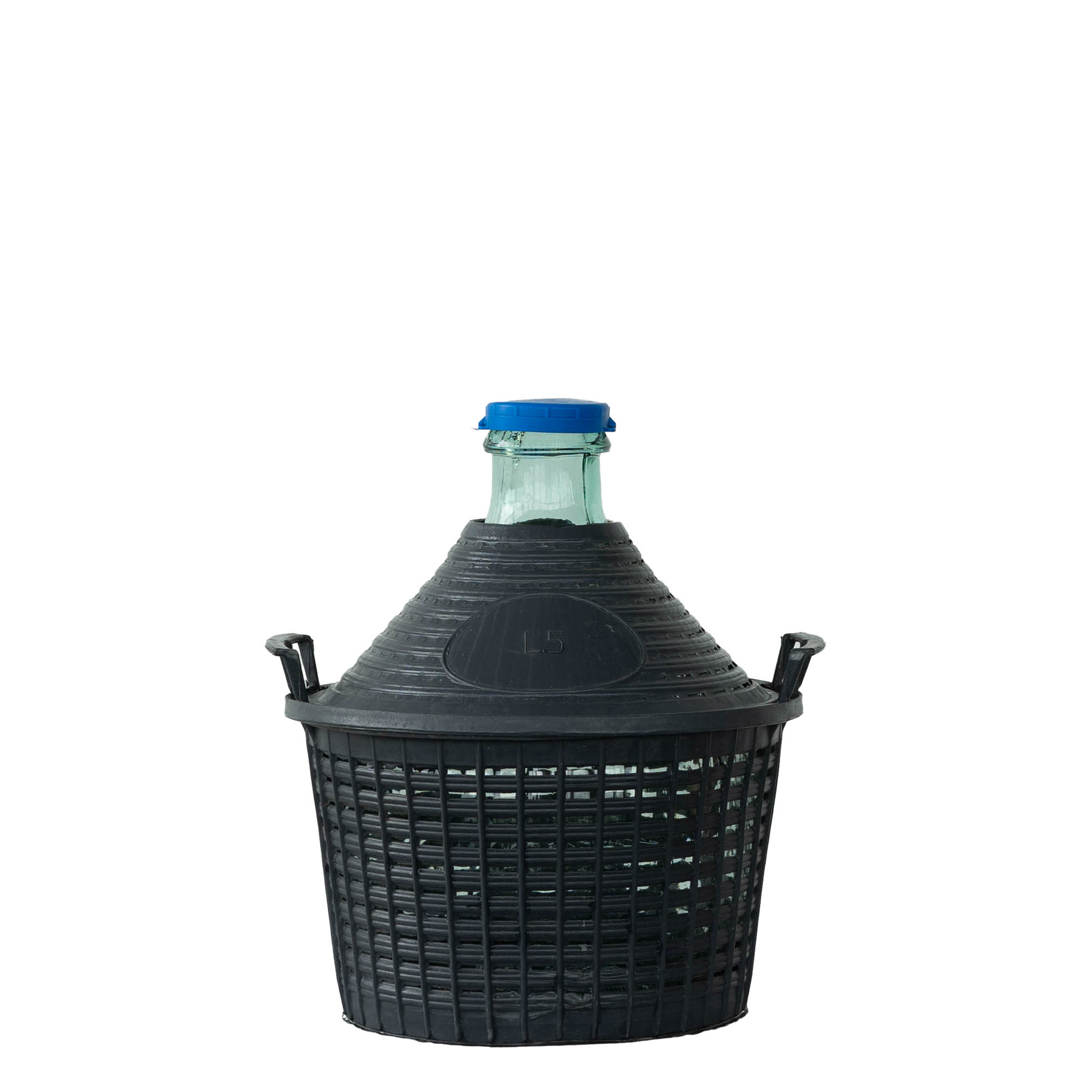 5 l narrow-necked glass balloon bottle, opening: slip lid