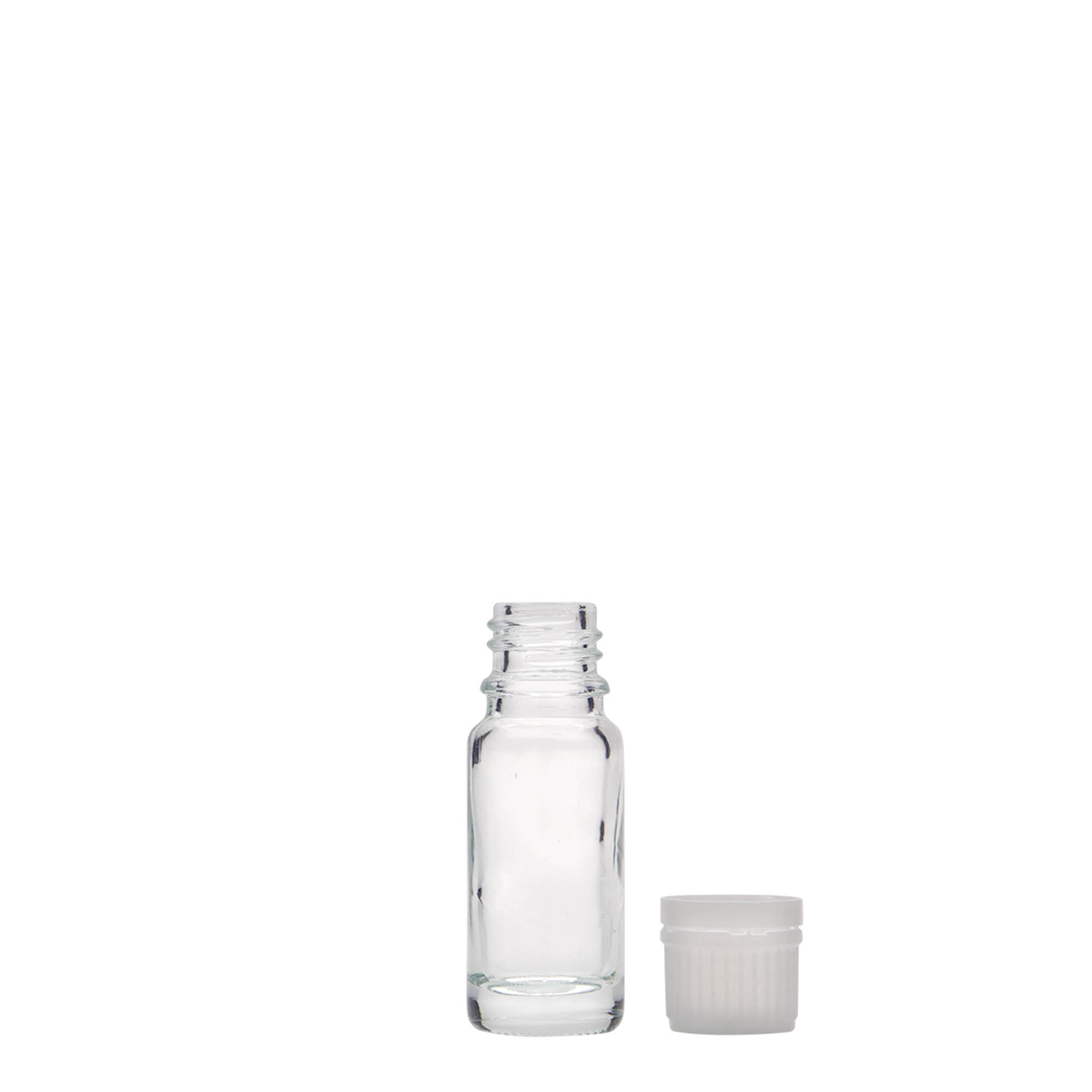 10 ml medicine bottle, glass, opening: DIN 18
