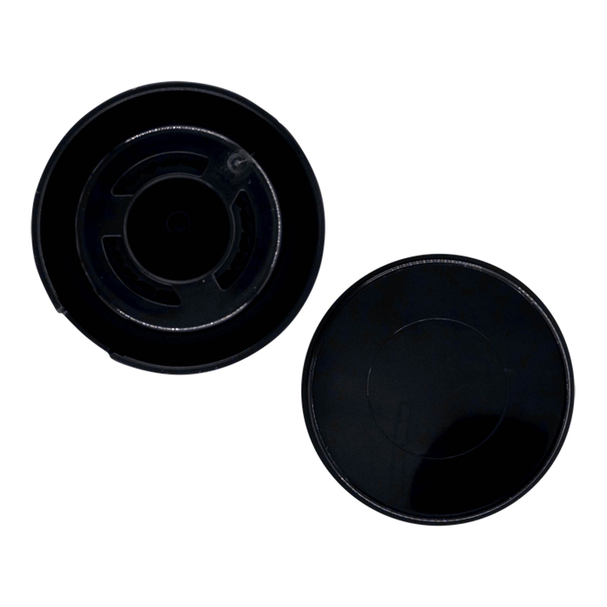 Mill cap for spice jar, PP plastic, black, for opening: 38/400