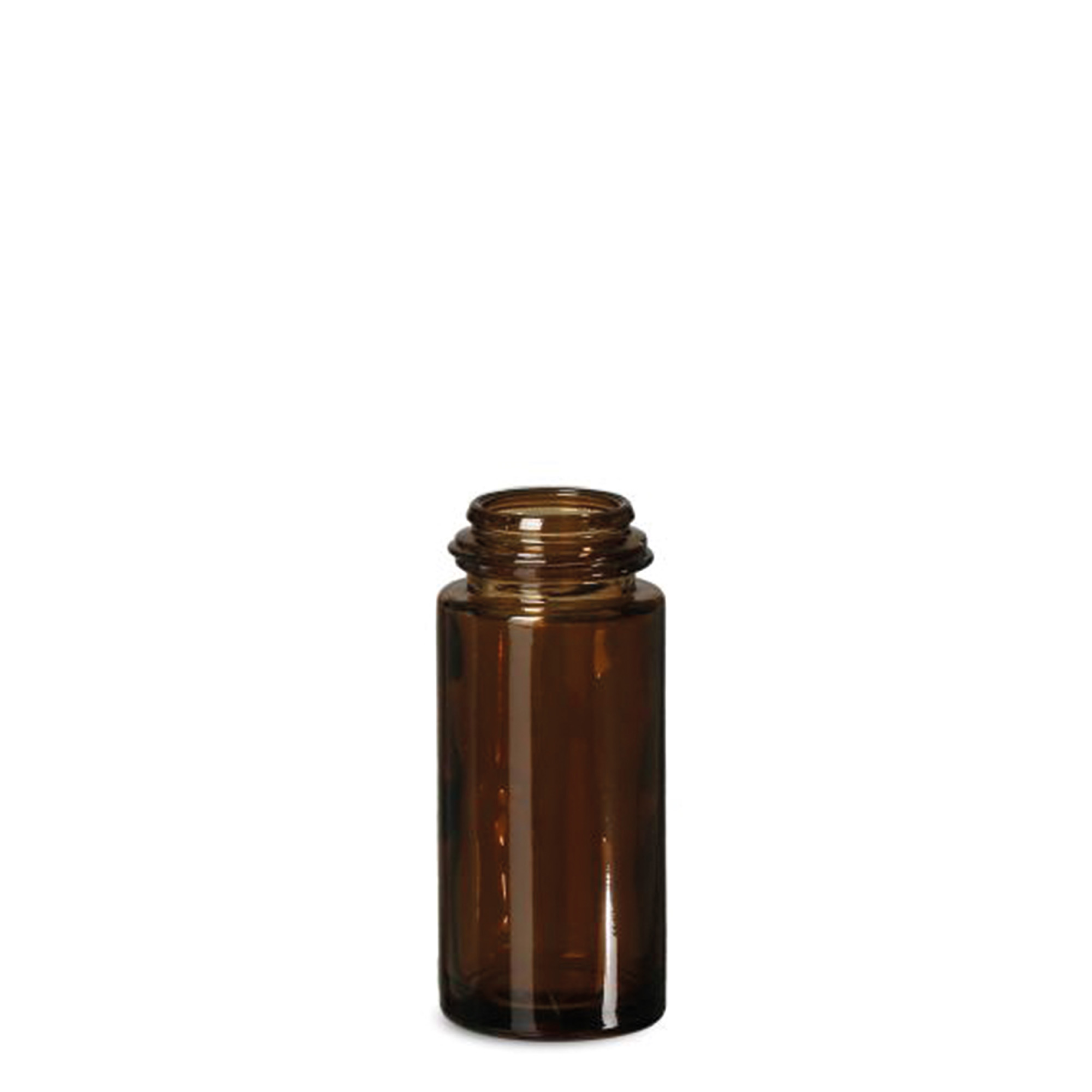 50 ml roll-on bottle, glass, brown, neck: screw cap