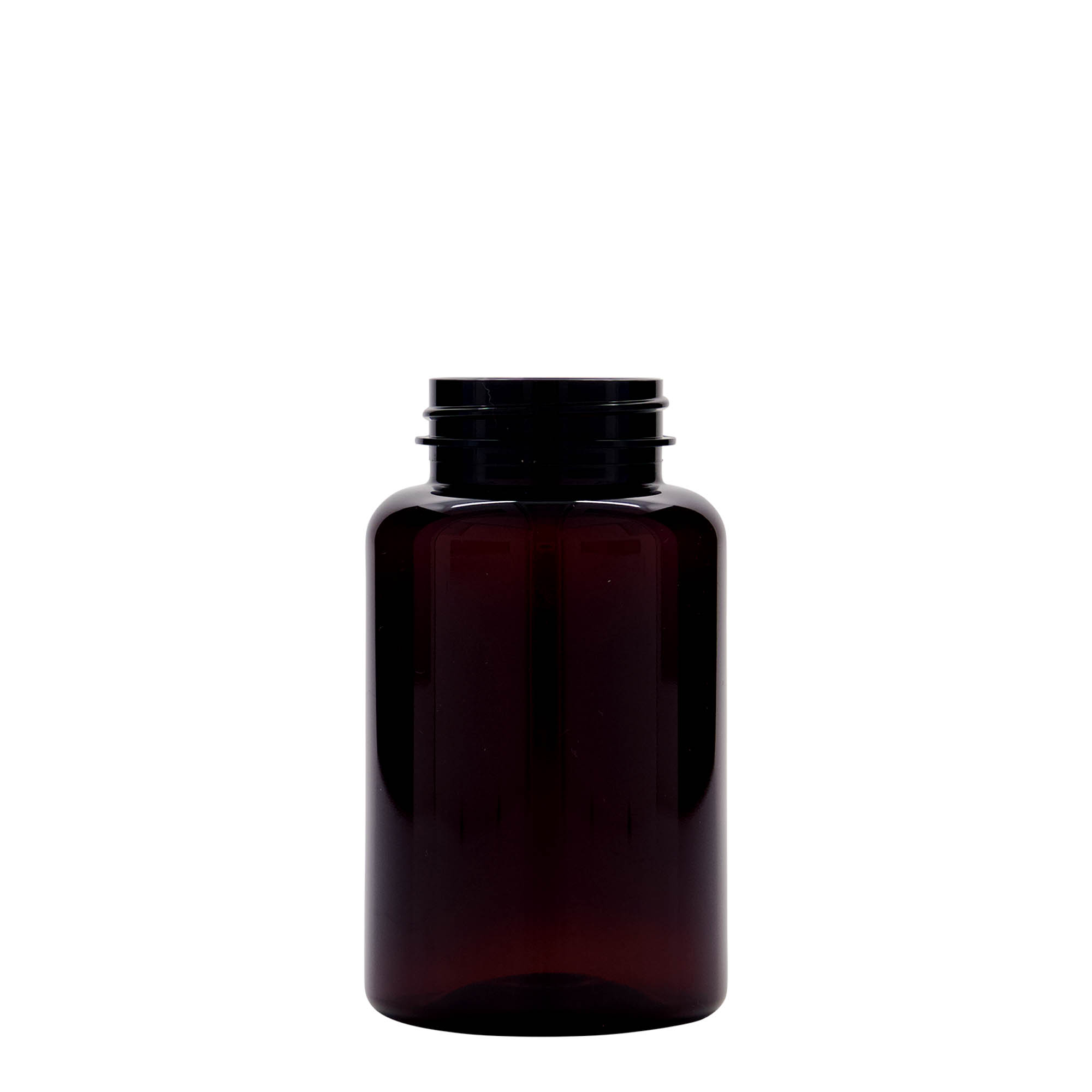 250 ml PET container, plastic, brown, opening: 45/400