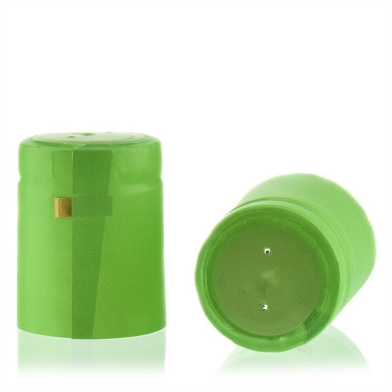 Shrink capsule 32x41, PVC plastic, light green Shrink capsule 32x41, PVC plastic, light green