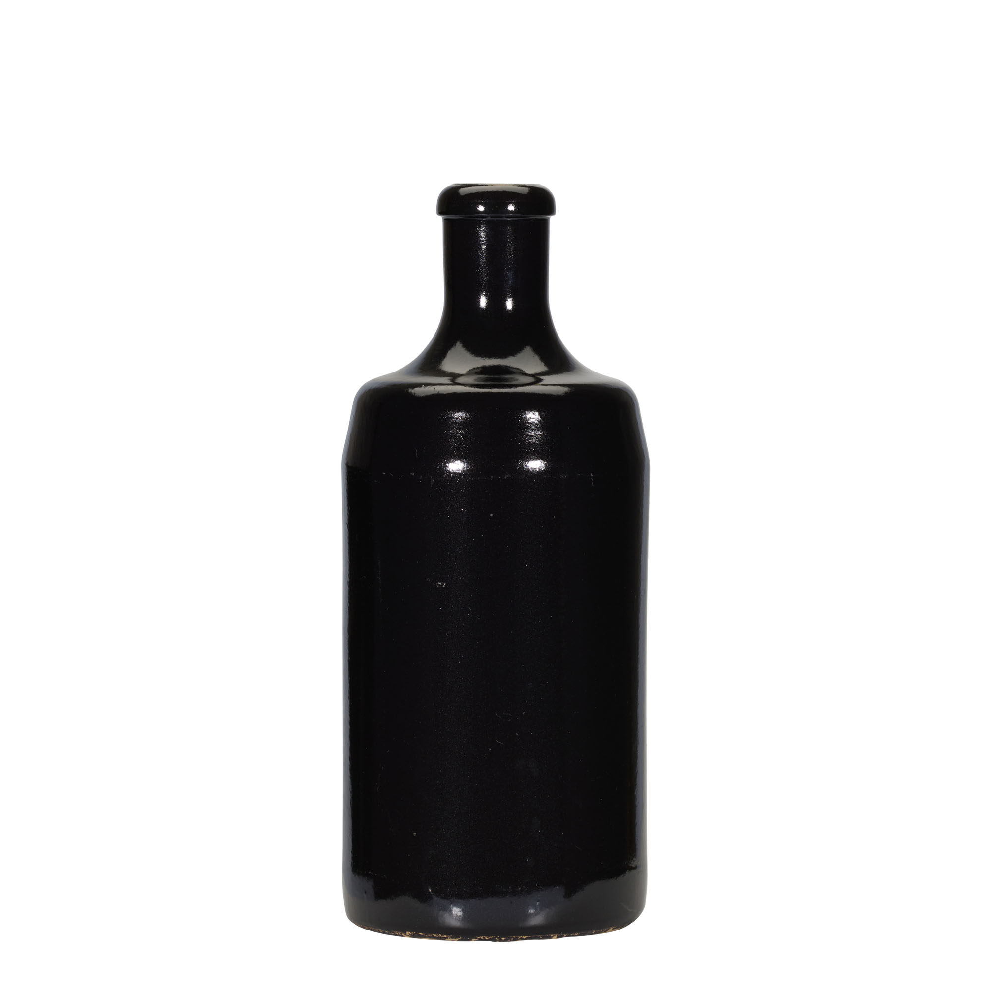700 ml earthen jug 'Calvados', stoneware, black, closure: cork