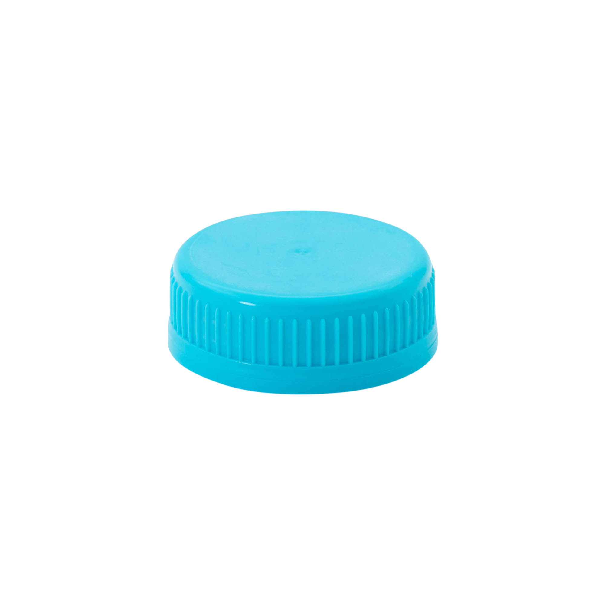 40 mm screw cap, PE plastic, light blue 40 mm screw cap, PE plastic, light blue