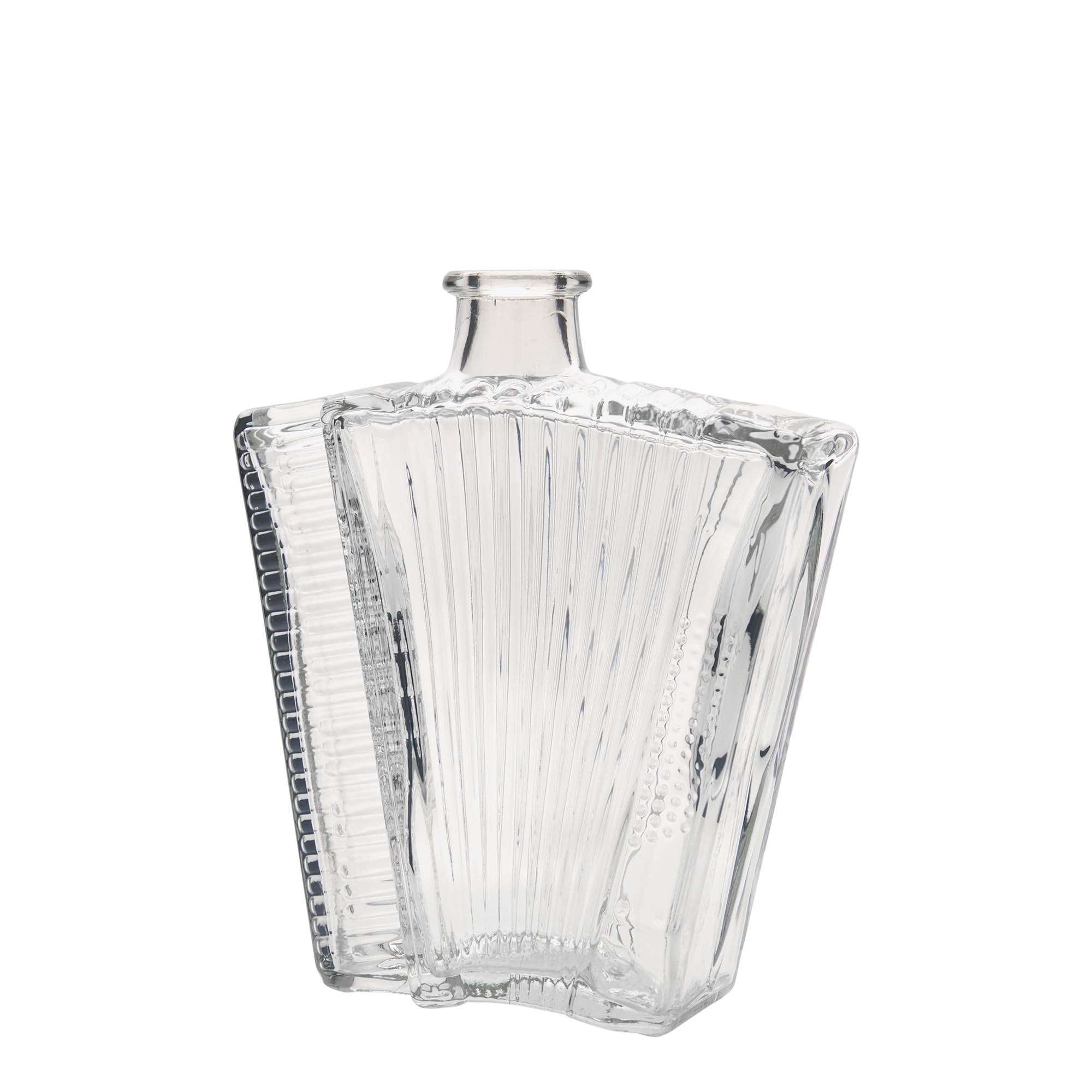 500 ml glass bottle 'Accordion', opening: cork 500 ml glass bottle 'Accordion', opening: cork