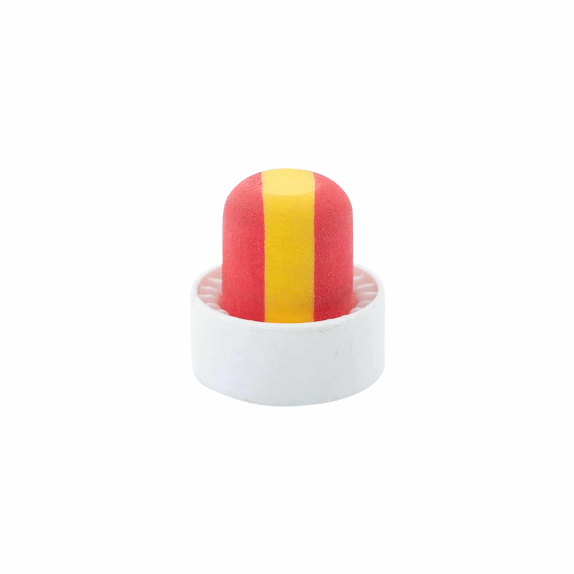 Handle corks 19 mm ‘Spain’, plastic, multicoloured, for opening: cork