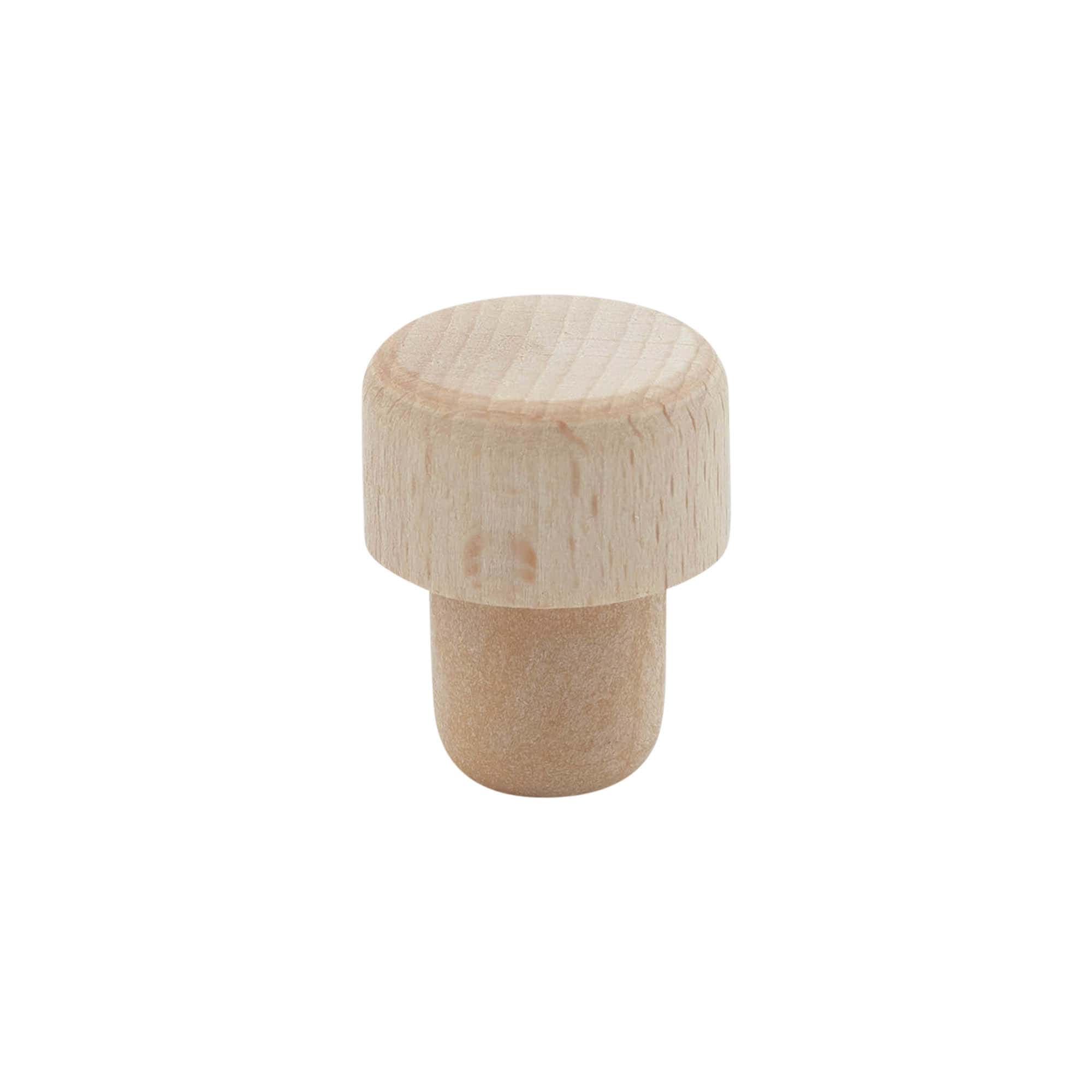 Handle cork with dosing opening 19 mm, wood/plastic, beige, for mouth: cork