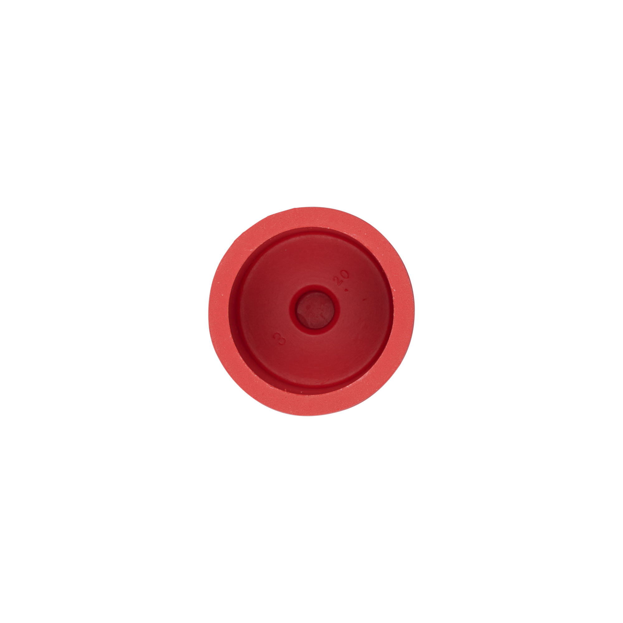 Bridge cap type 3, rubber, red