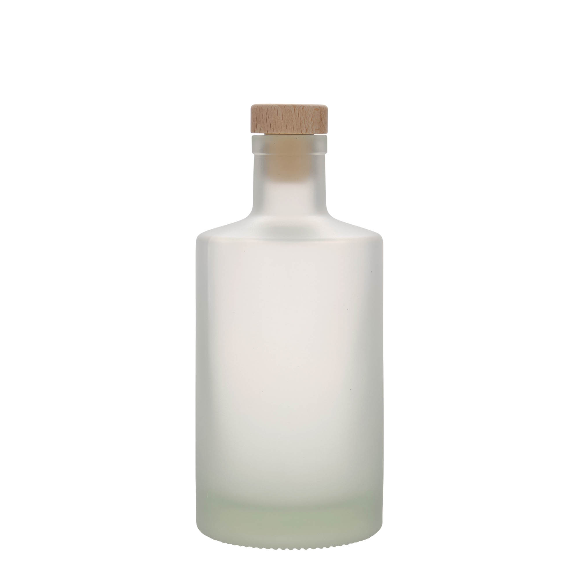 500 ml glass bottle 'Caroline', frosted, neck: cork