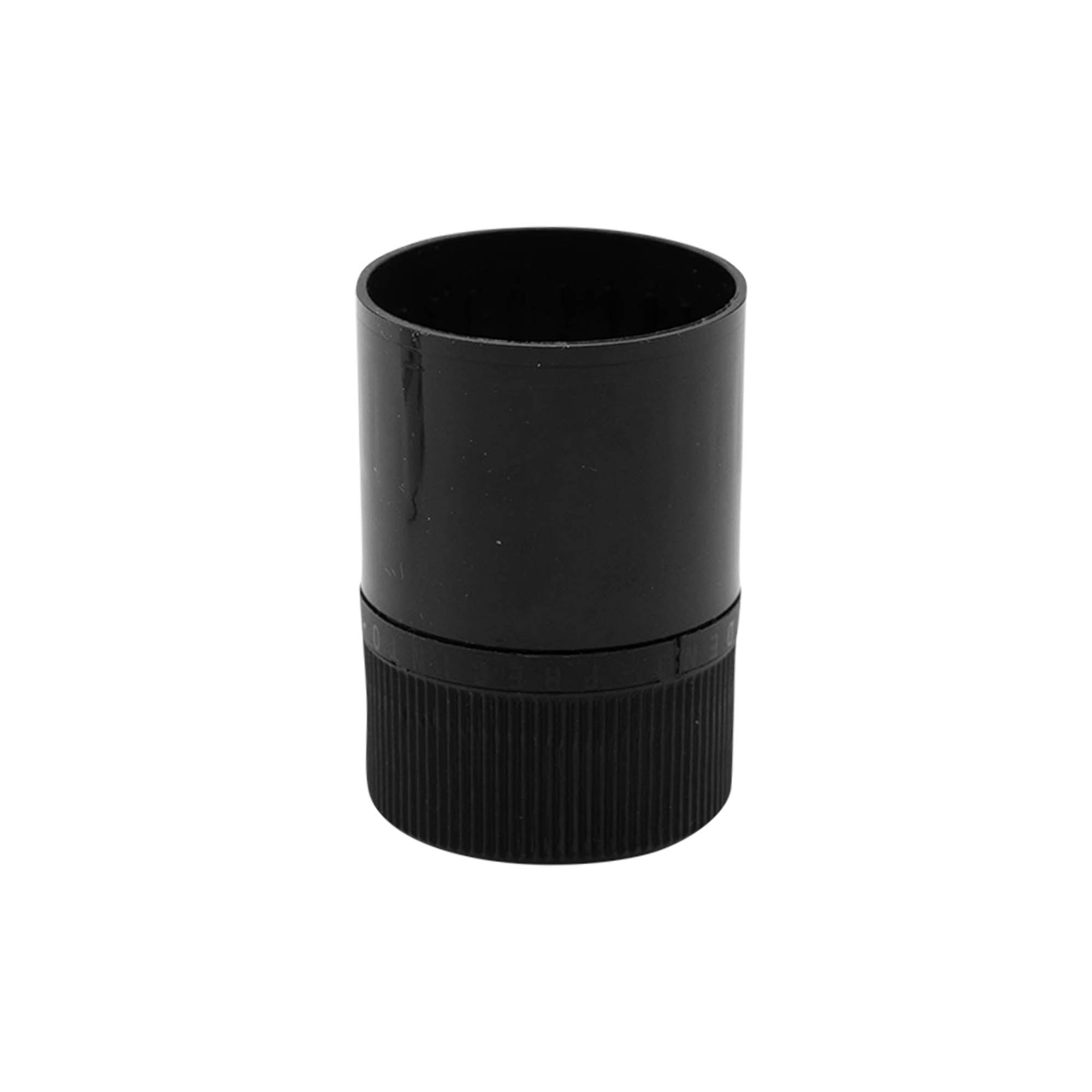 DOP original seal with spout, PE plastic, black