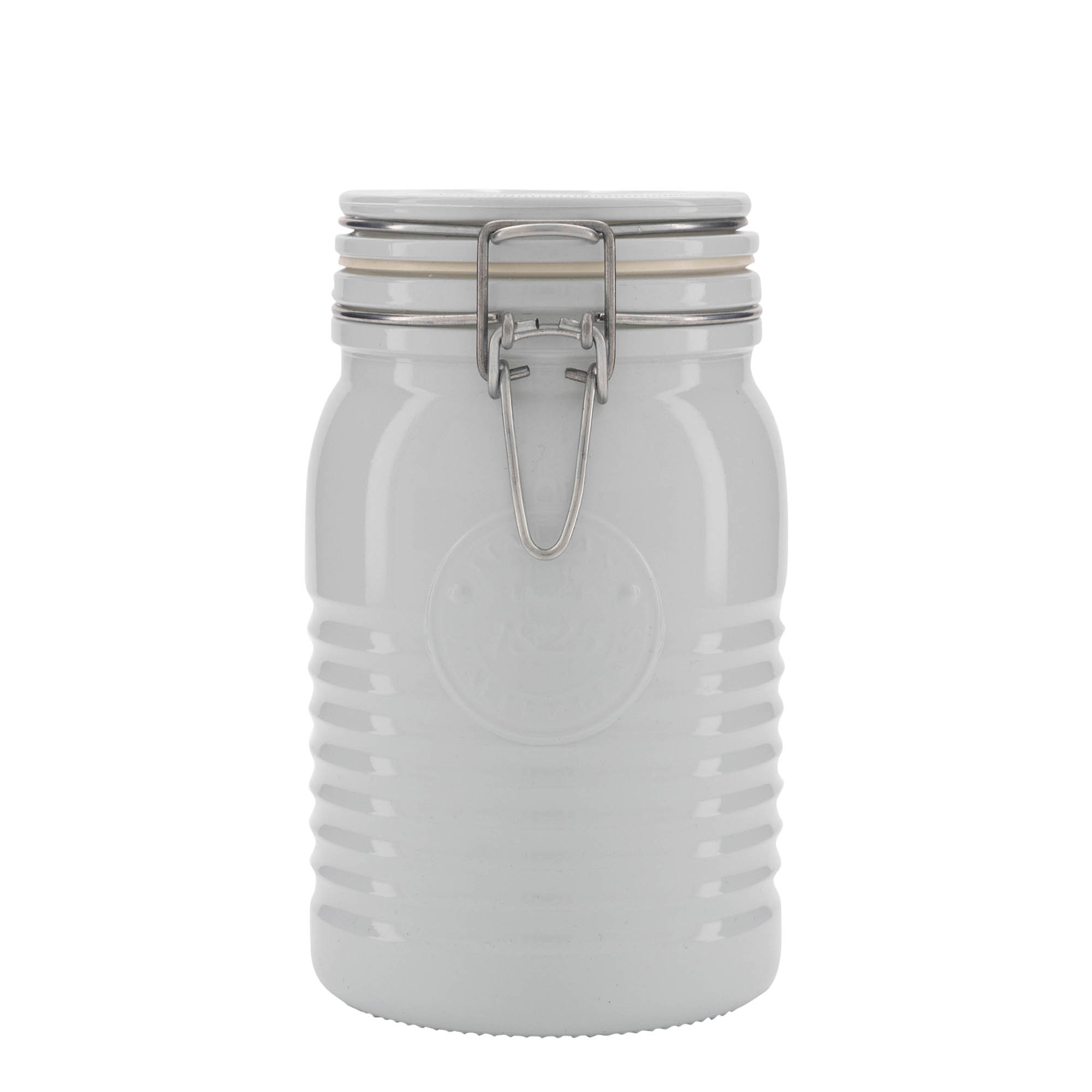 1,000 ml clip top jar 'Officina 1825', white, closure: clip top