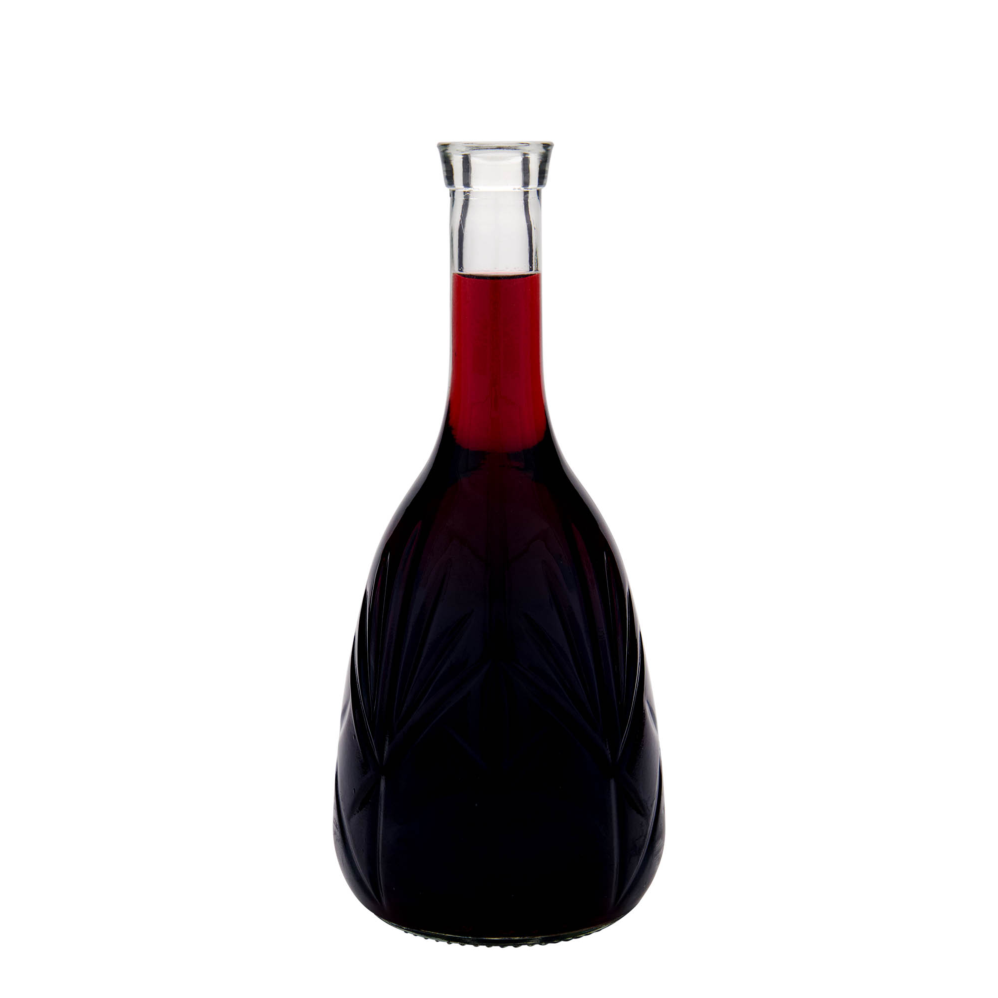 1,000 ml glass bottle 'Reliefa', opening: cork