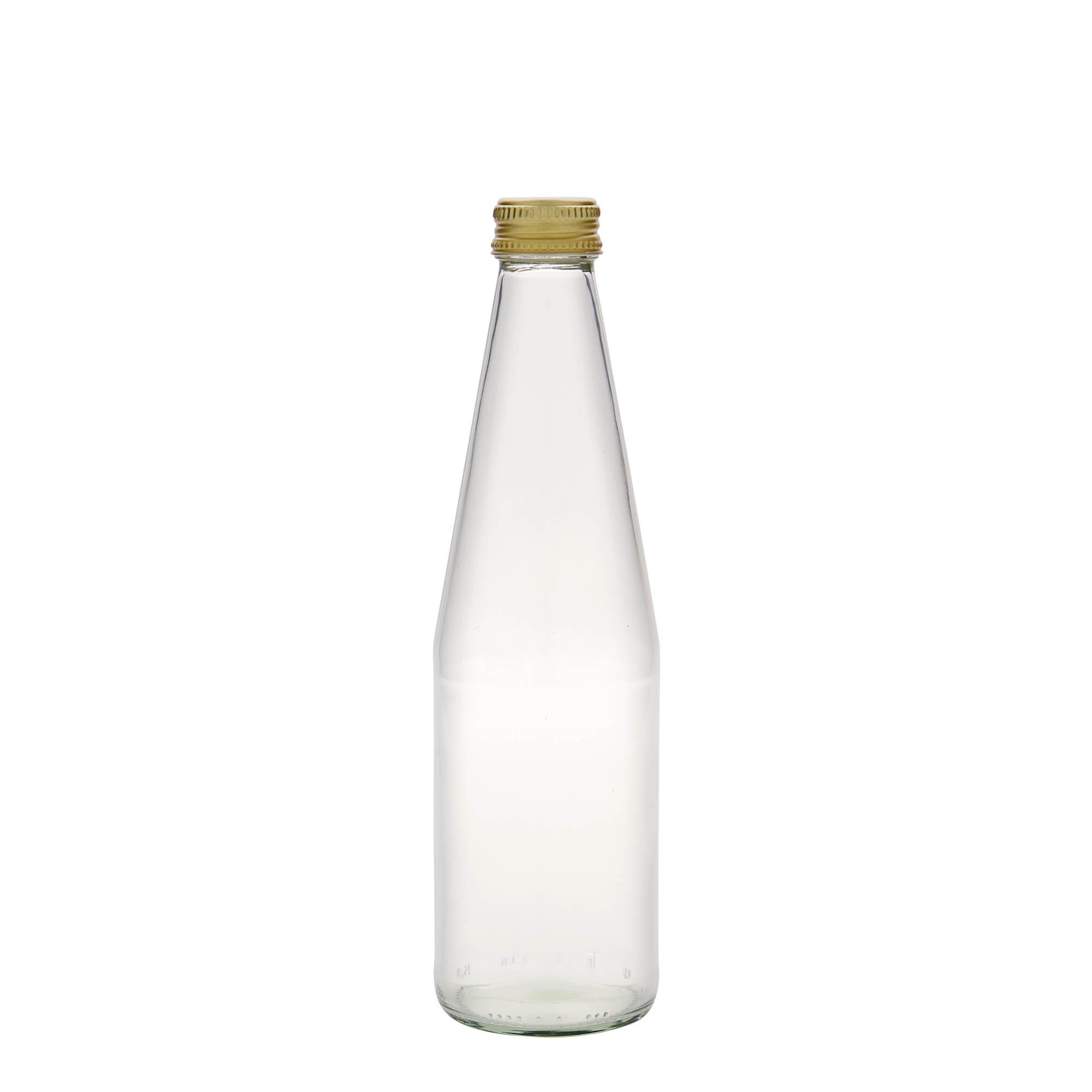 330 ml universal bottle carrot shape, glass, opening: PP 28