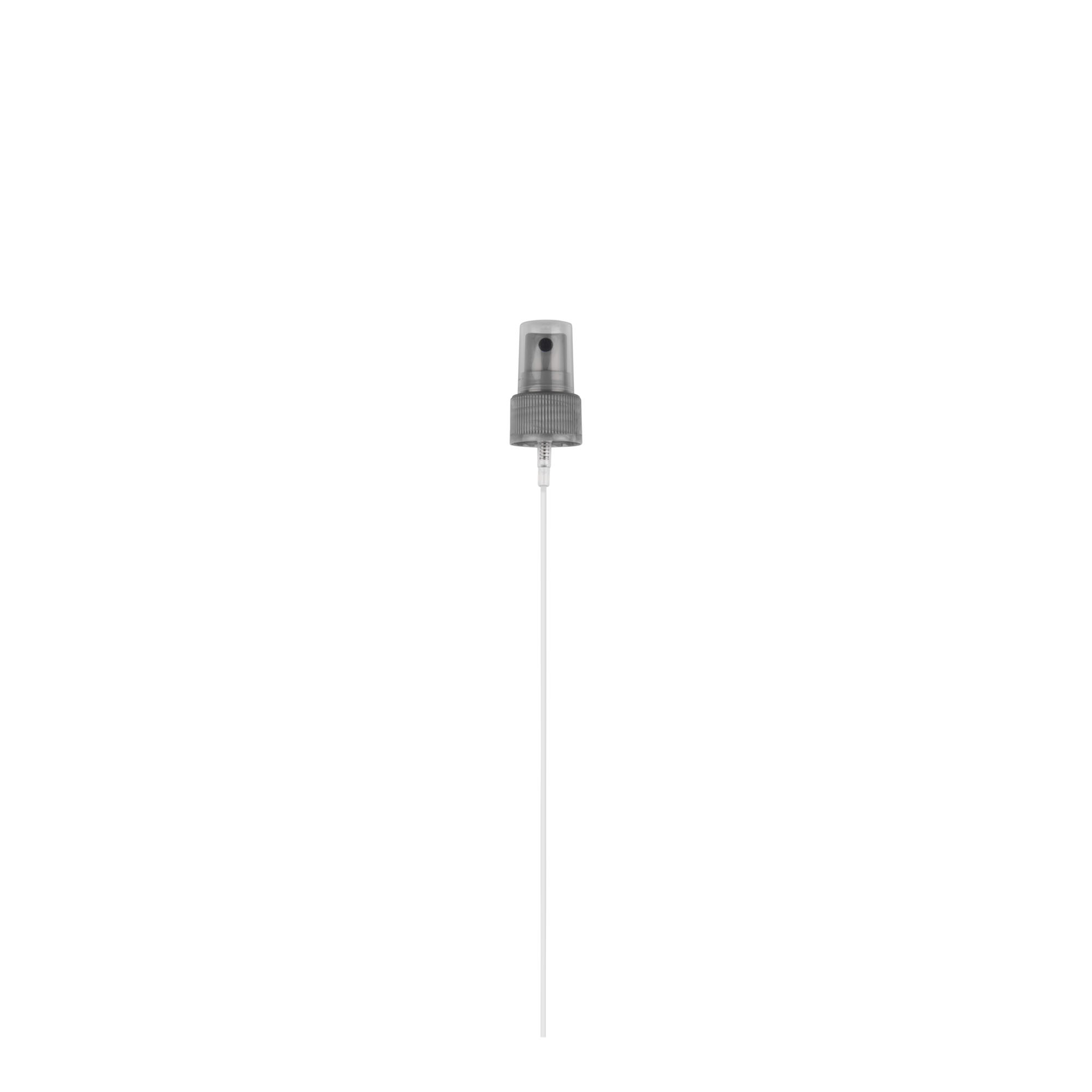 Screw cap with atomiser, PP plastic, silver, for opening: GPI 24/410