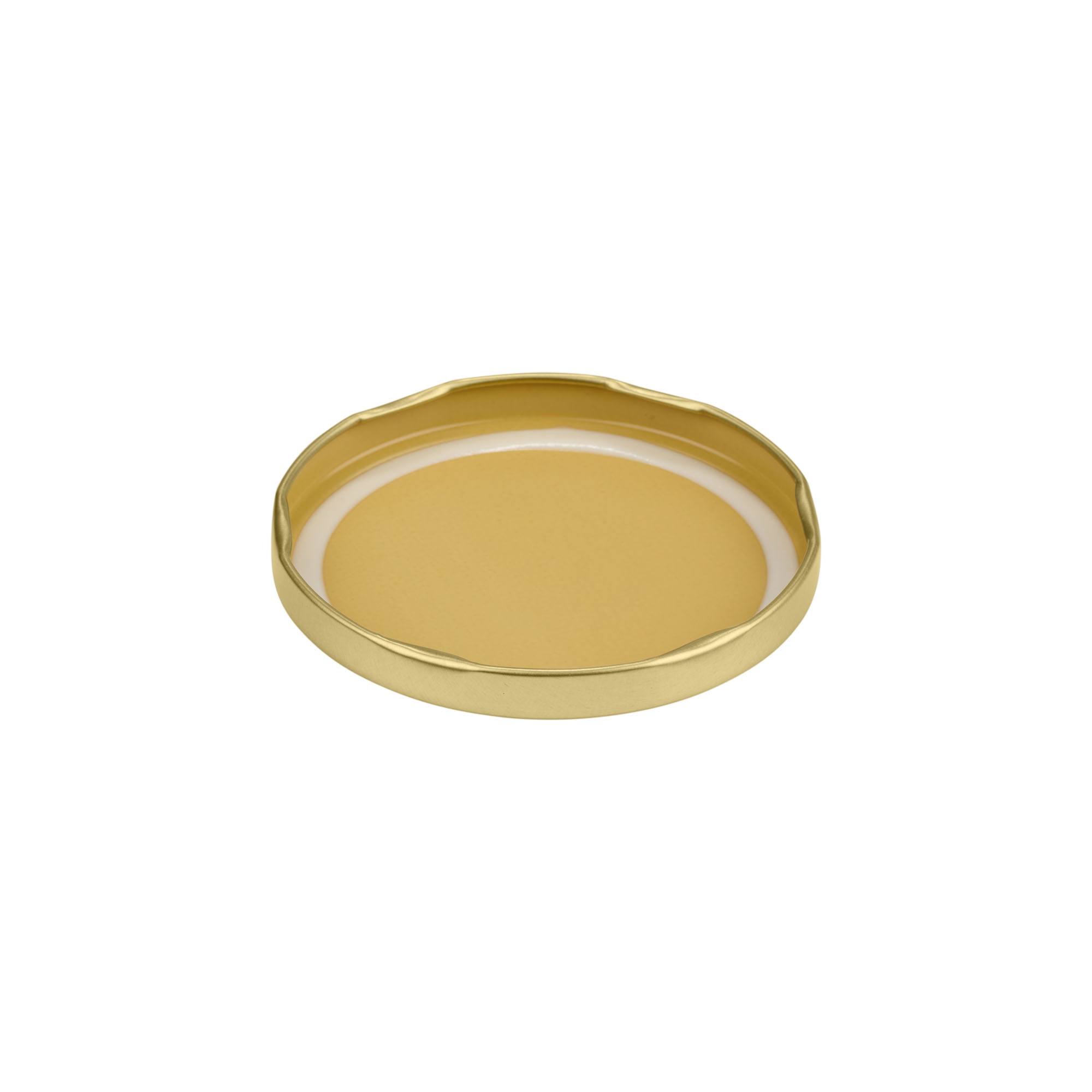 Twist off lid, tinplate, gold, for opening: TO 82 Twist off lid, tinplate, gold, for opening: TO 82