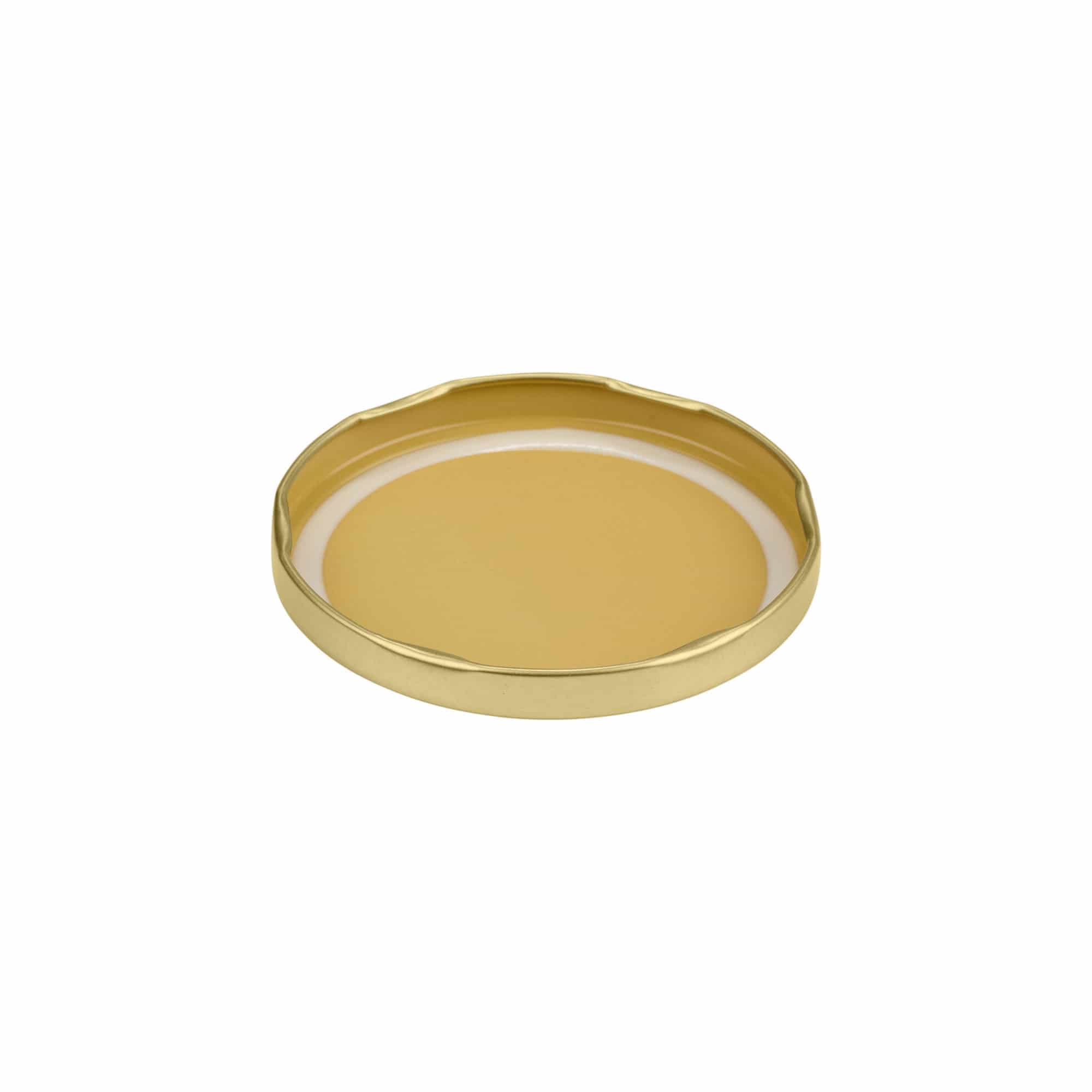 Twist-off lid, tinplate, gold, for opening: TO 82