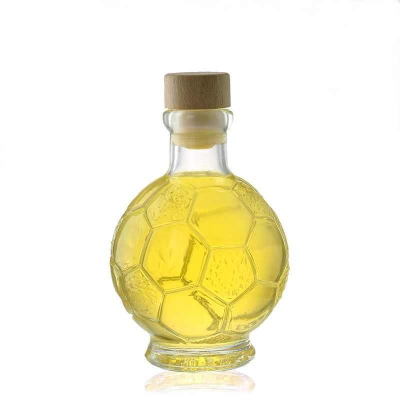 200 ml glass bottle 'Football', opening: cork 200 ml glass bottle 'Football', opening: cork